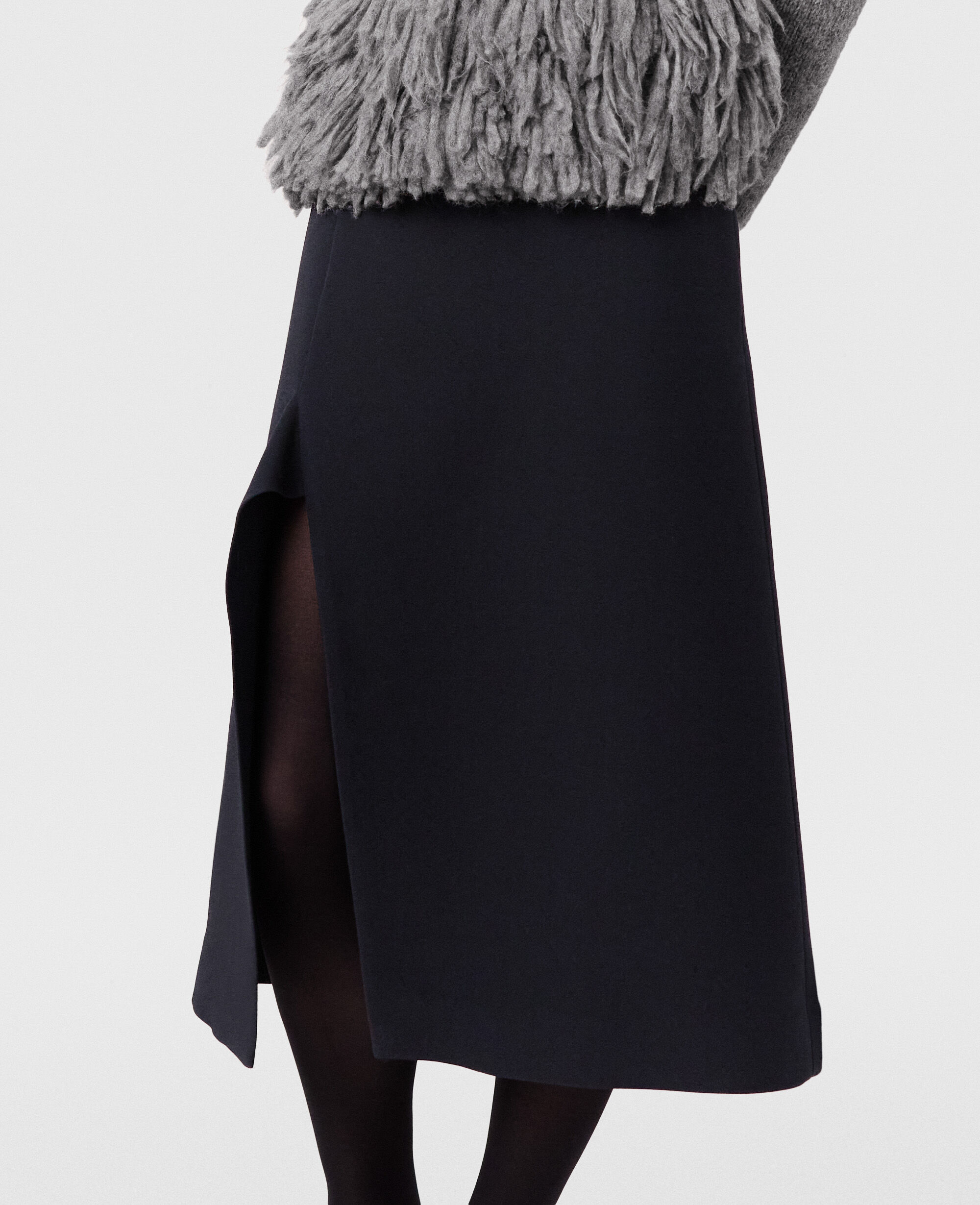 Women Midnight black Kick Flare Midi Skirt Stella McCartney IL