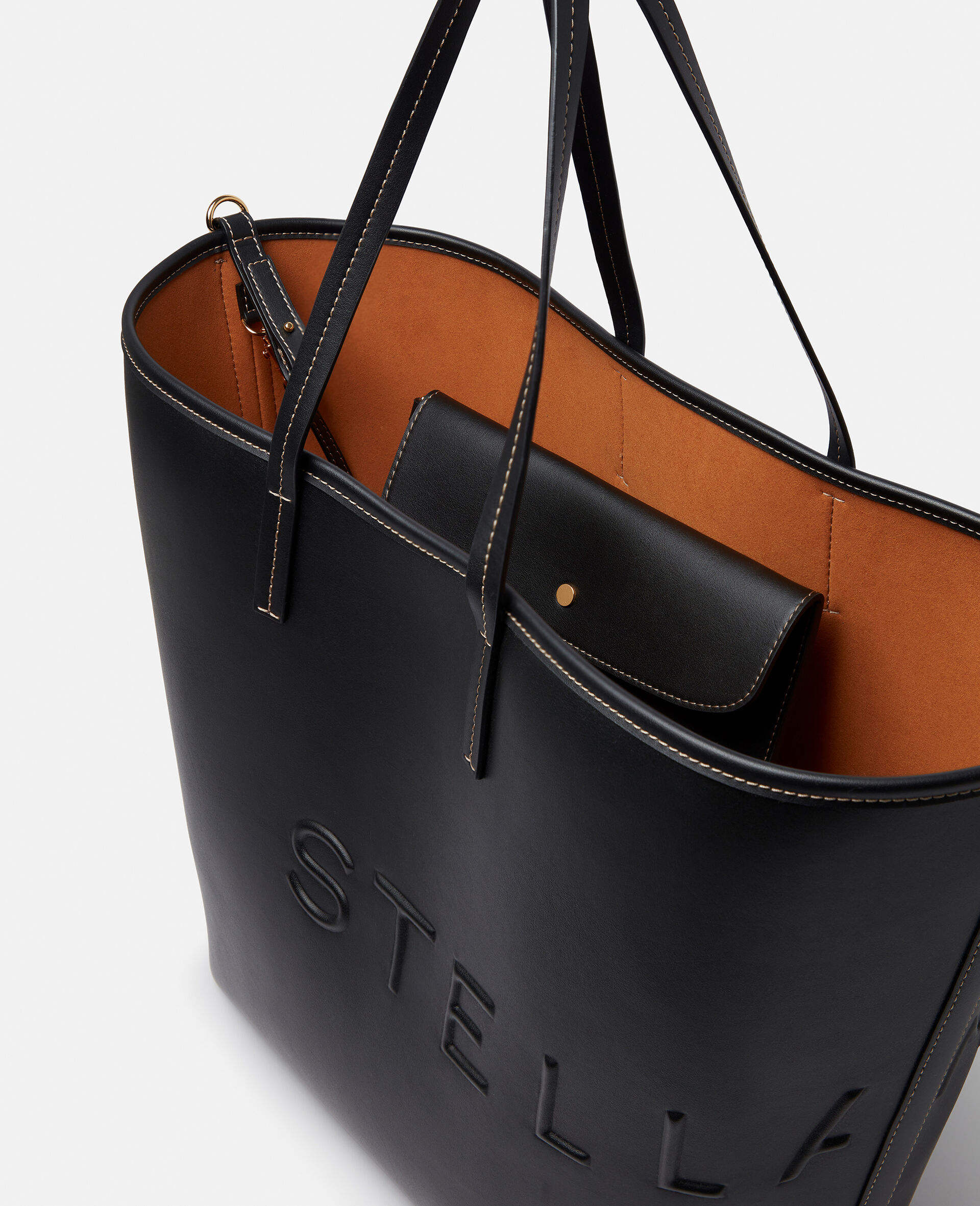 Logo Monochrome Large Tote Bag-Black-large image number 3