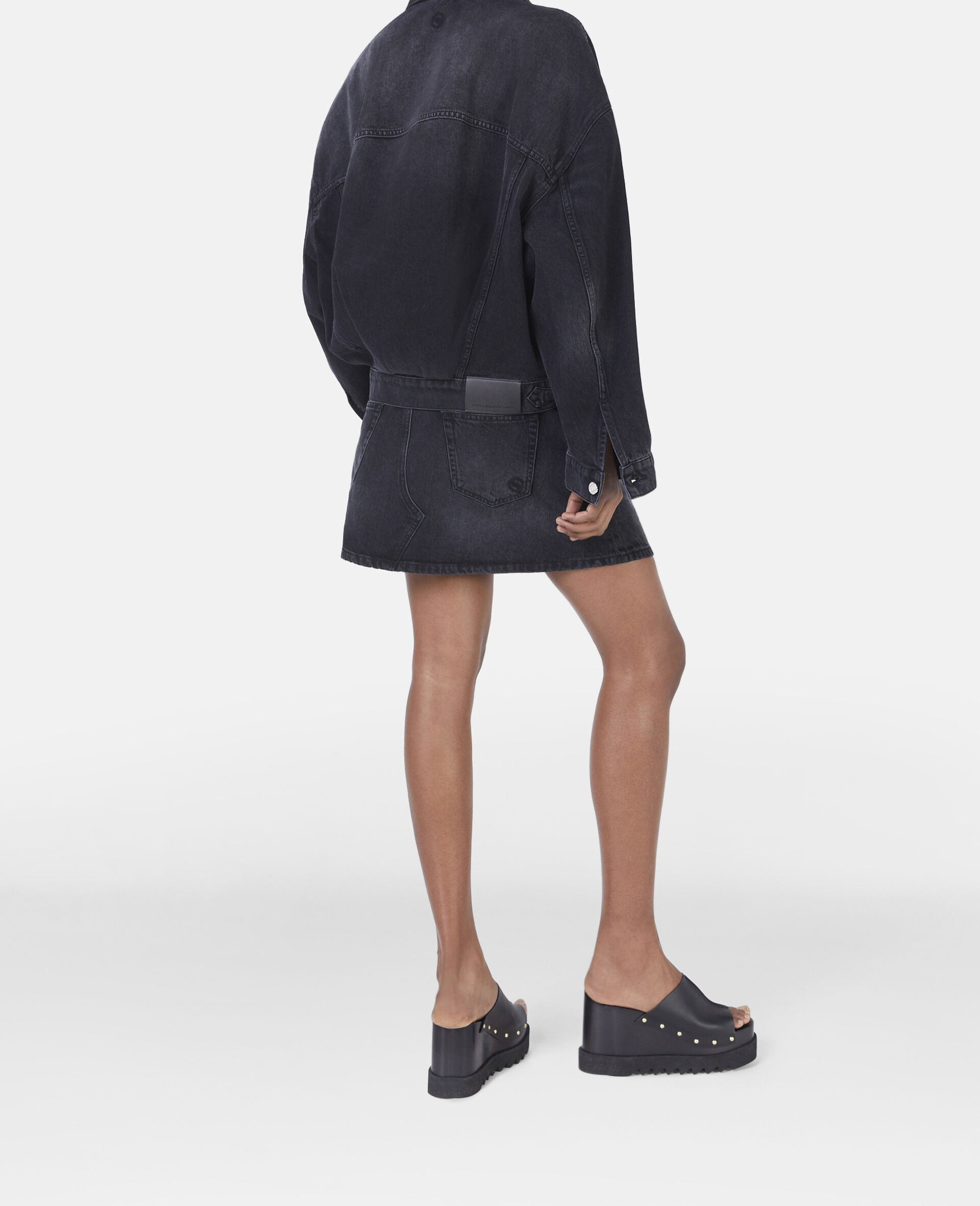 Falabella Oversize Jeansjacke-Schwarz-large image number 2