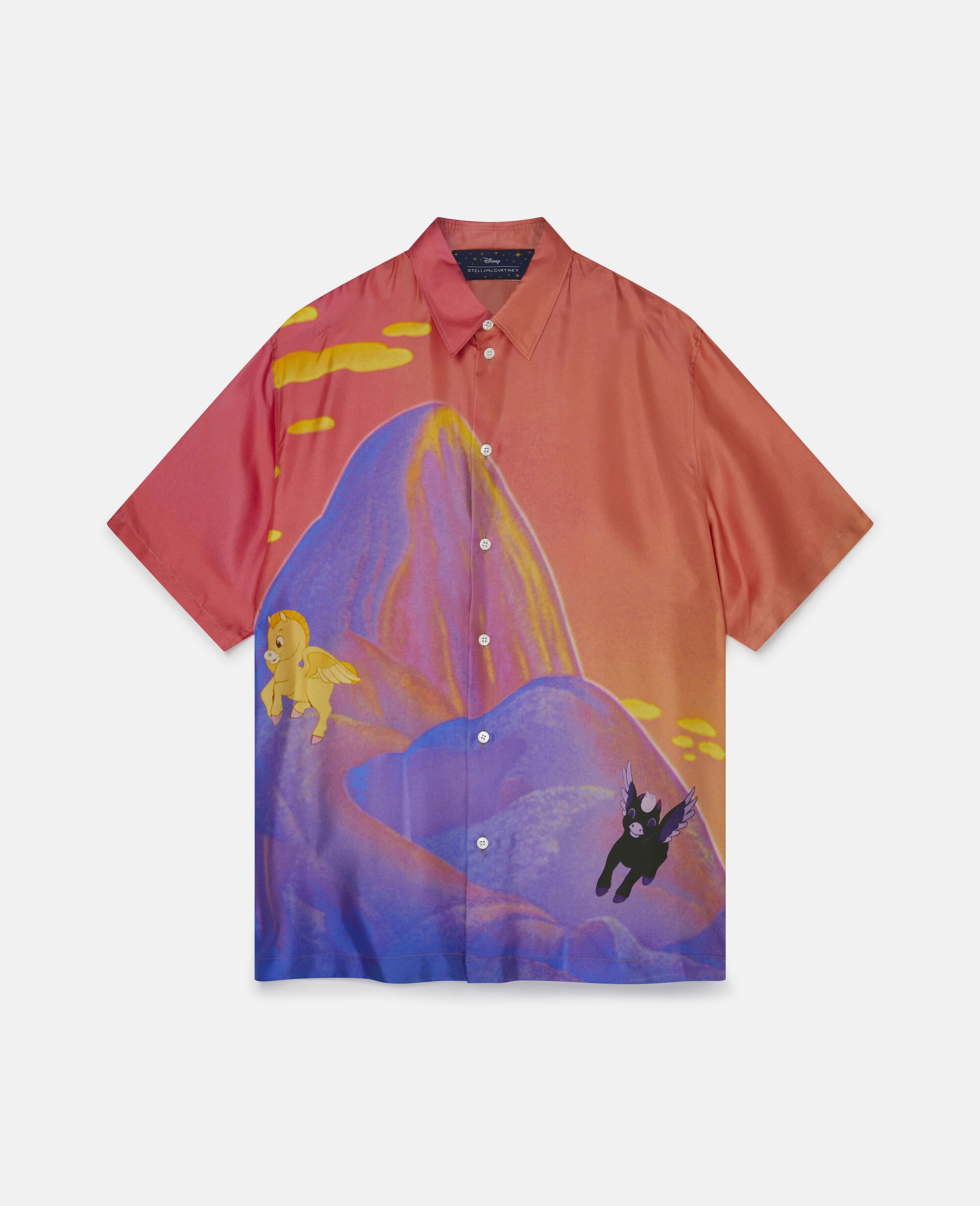 Camicia in Seta Stampa Fantasia Paesaggio Stella McCartney Abbigliamento Camicie Camicie a maniche corte 