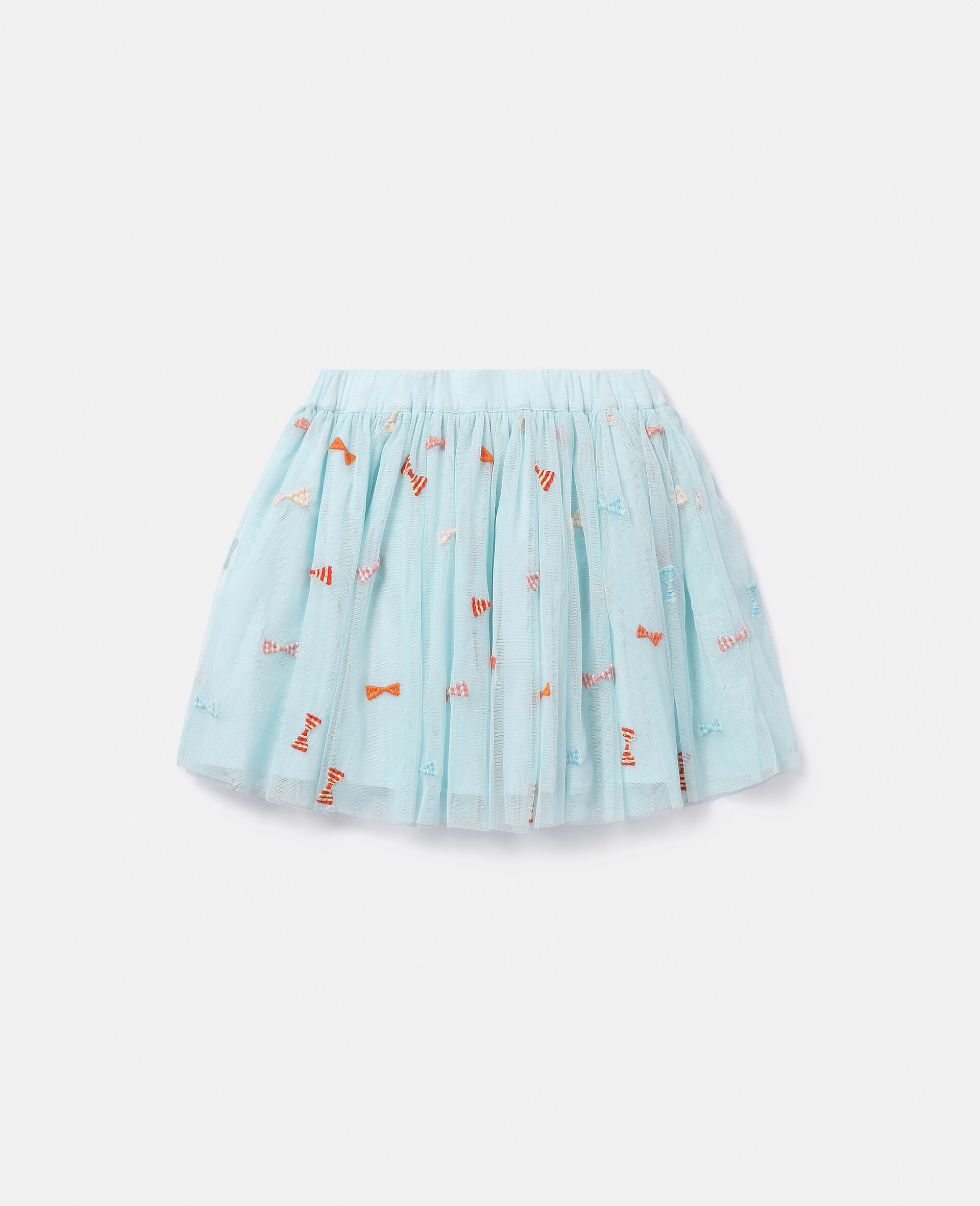 Striped Bow Embroidery Tutu Skirt-Blue-large Striped Bow Embroidery Tutu Skirt-Blue-large image number 2