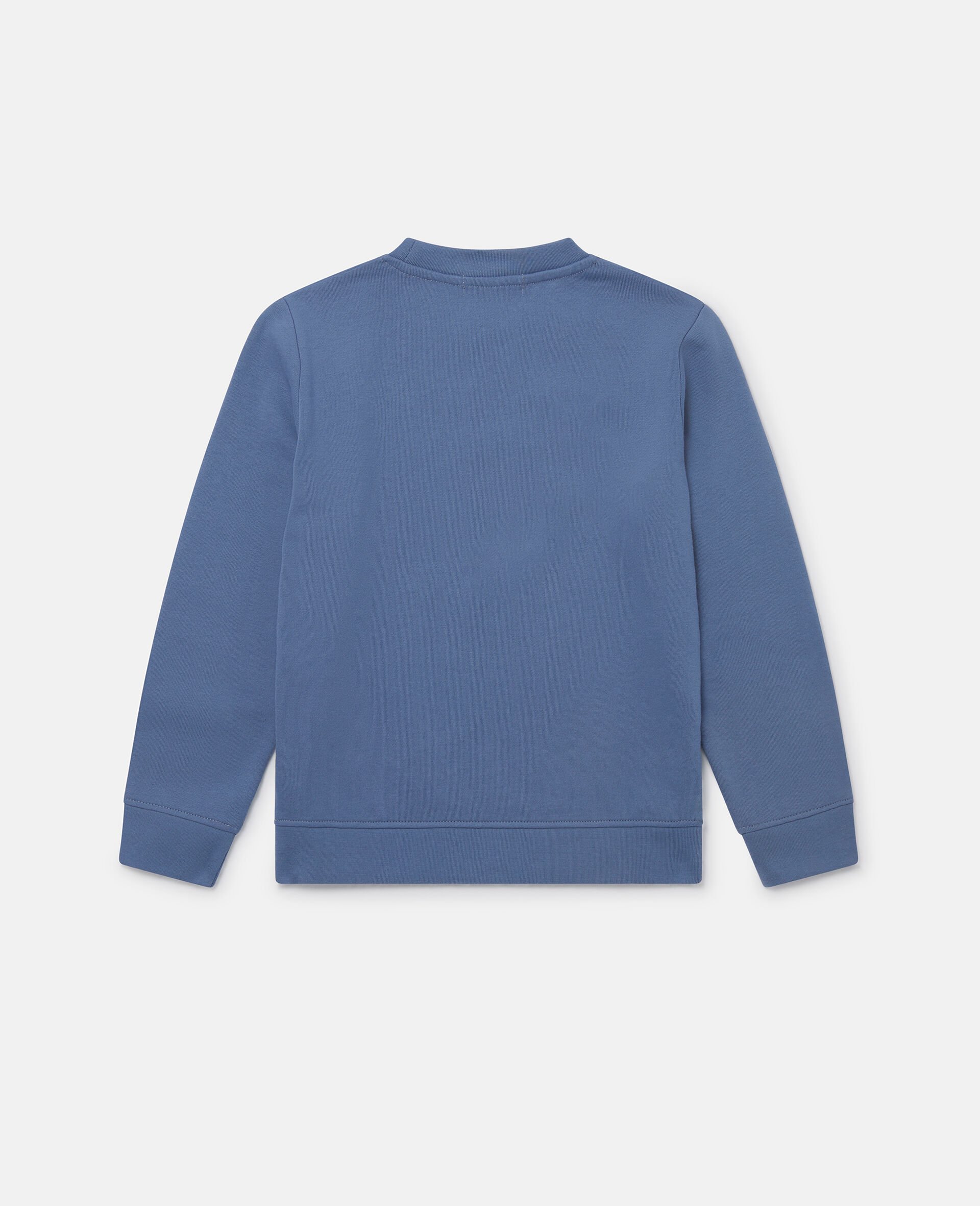 T shirt a manches longues soleil avec visage-Bleu-large image number 2