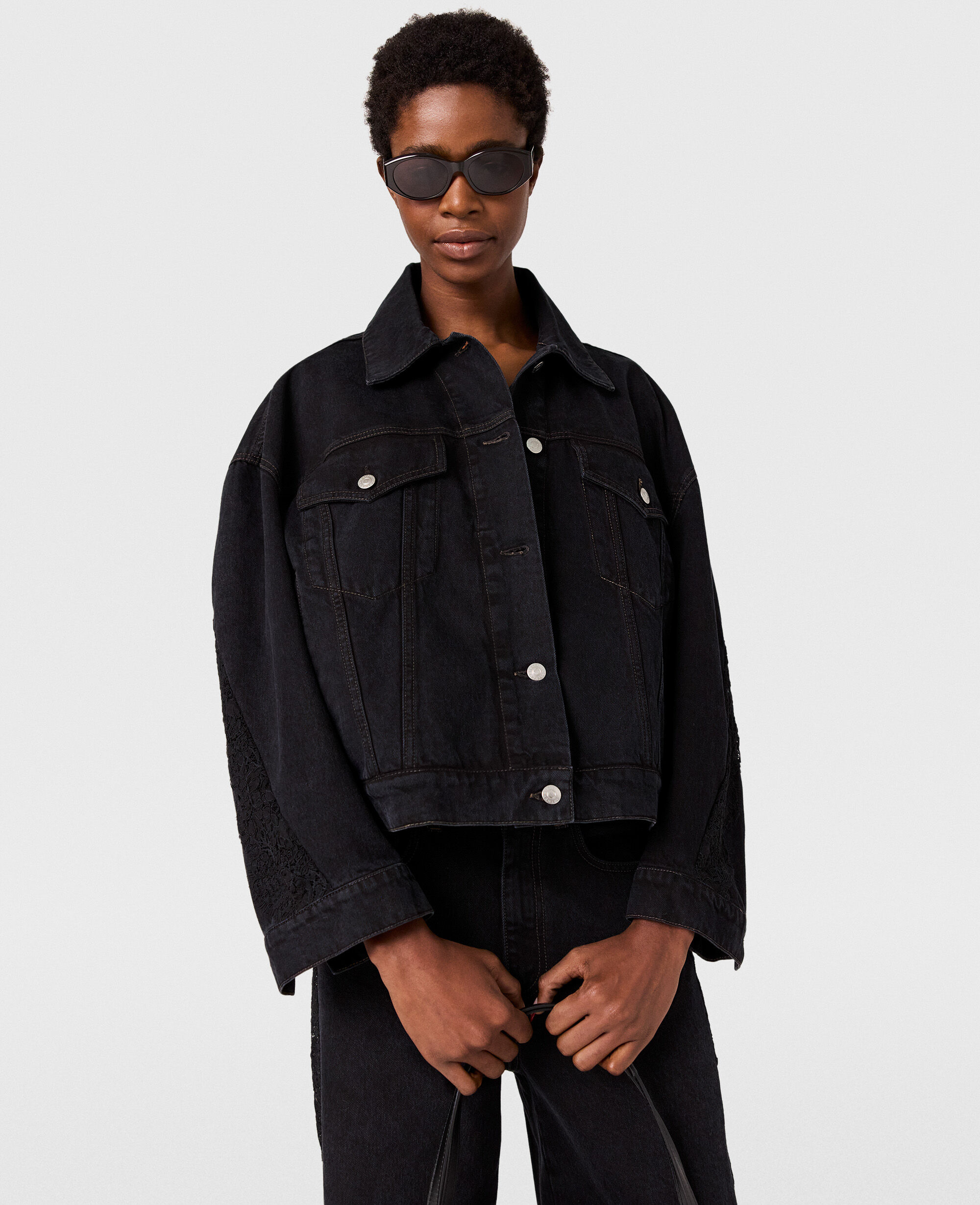 【STELLA McCARTNEY】パッチワークシェードジャケット　デニム ウィメンズ ジーンズ | ハイウエスト ボーイフレンド スキニー