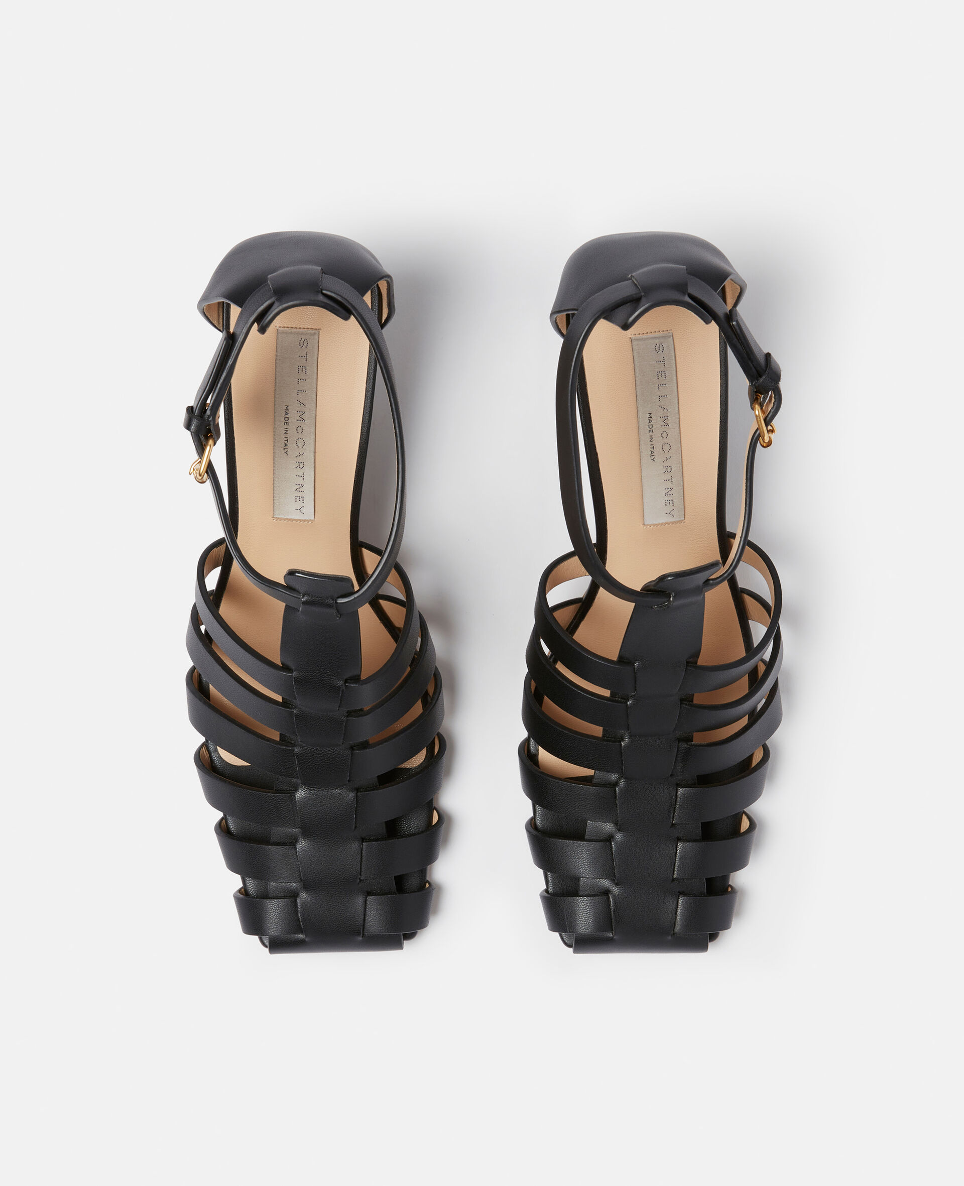 Cowboy T-Bar Heeled Sandals-Black-large image number 3