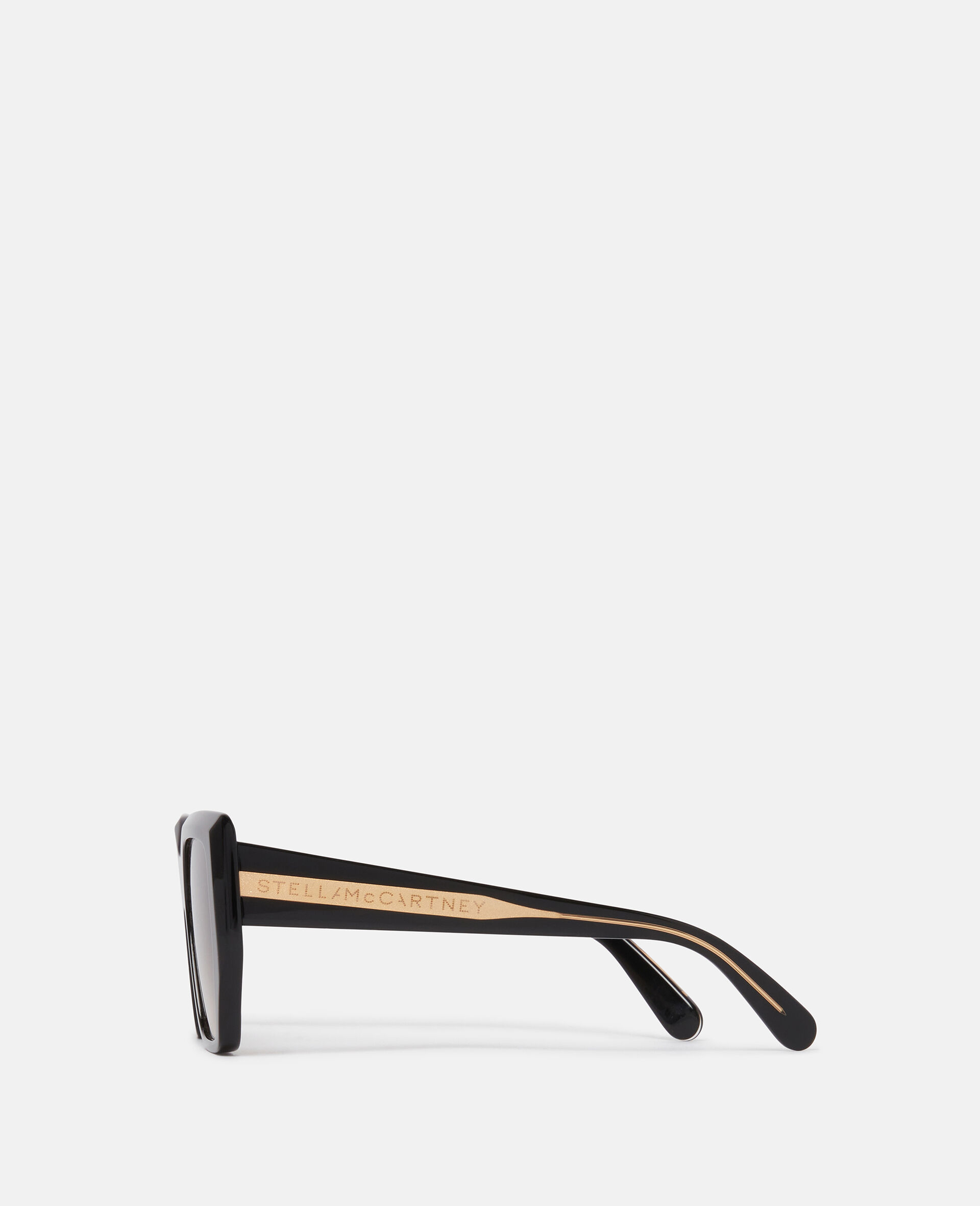 Chunky Square Cat-Eye Sunglasses-Black-medium Chunky Square Cat-Eye Sunglasses-Black-medium