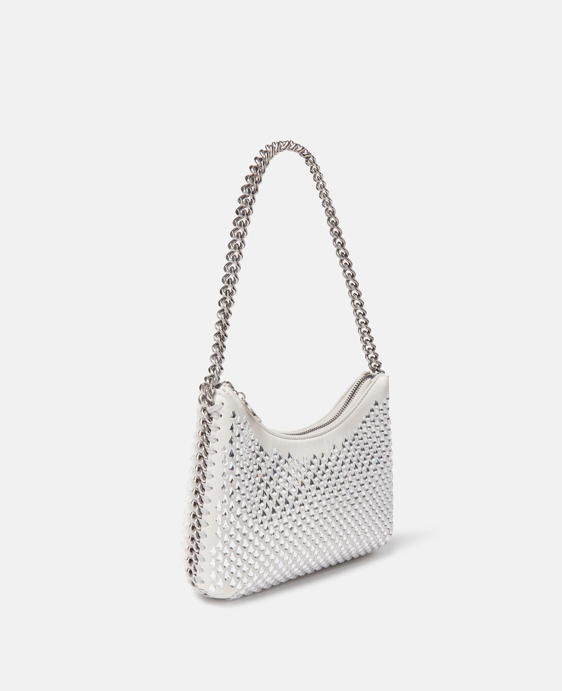 Falabella Crystal Hotfix Zippered Shoulder Bag-Grey-large image number 4
