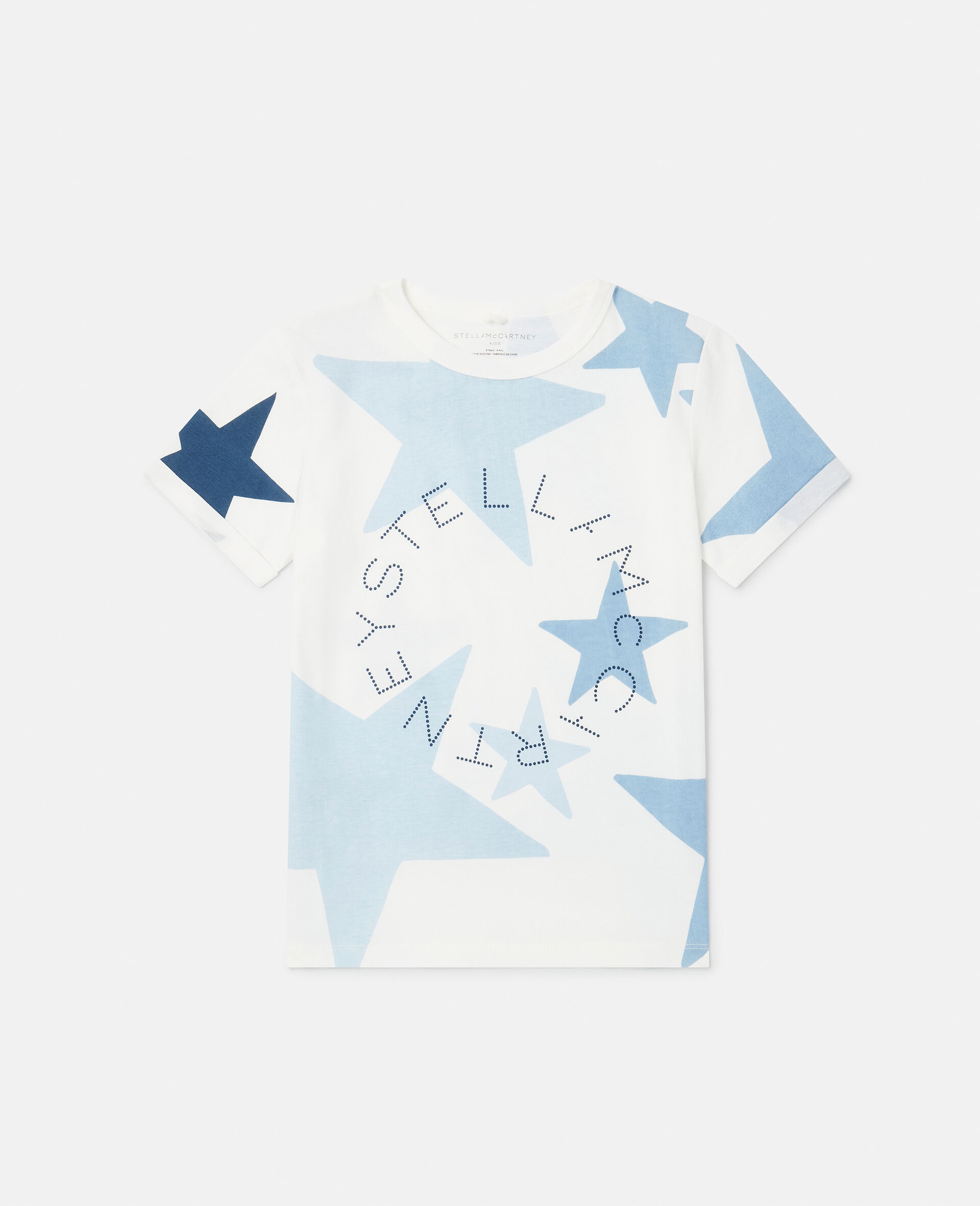 ステラロゴ スタープリント Tシャツ-ホワイト-medium