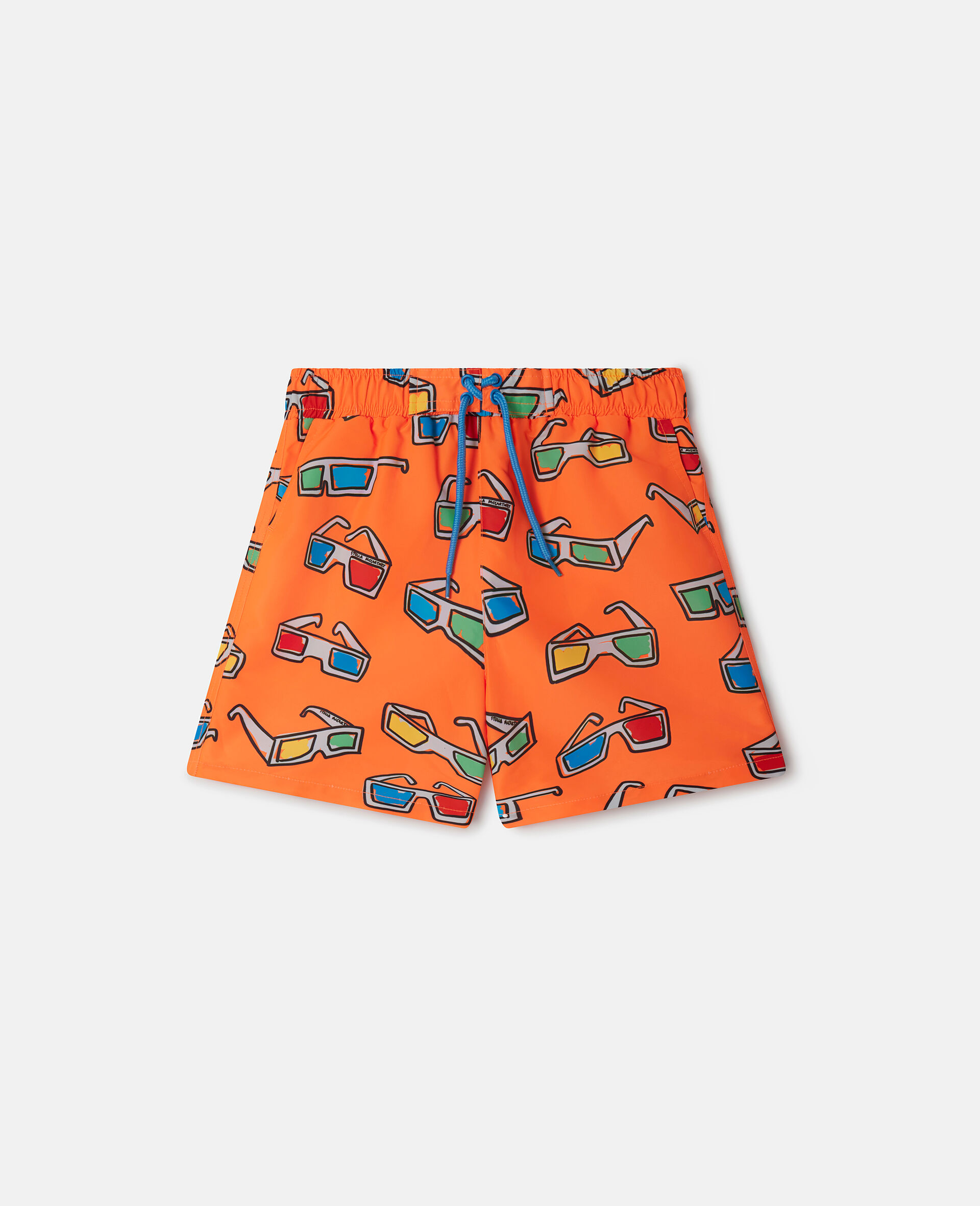 3D Glasses Swimming Trunks-オレンジ-large image number 0