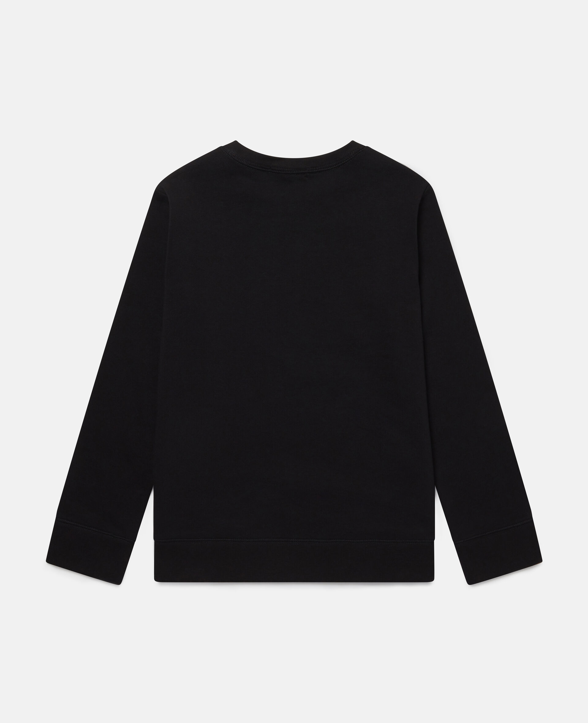 Fun Oversize Cotton Fleece Sweatshirt -Black-large image number 3