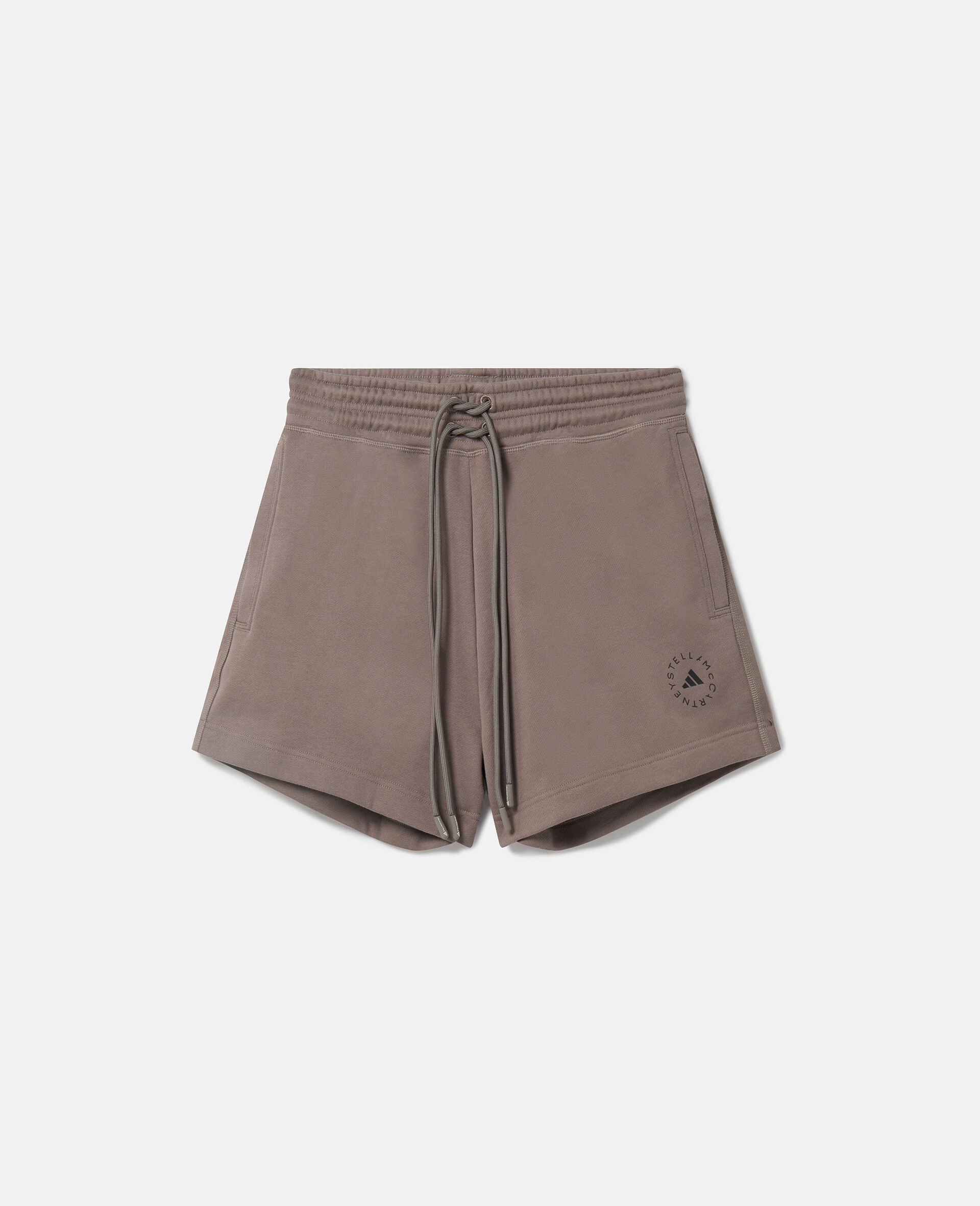 TrueCasuals Logo Terry Shorts-Brown-large image number 0
