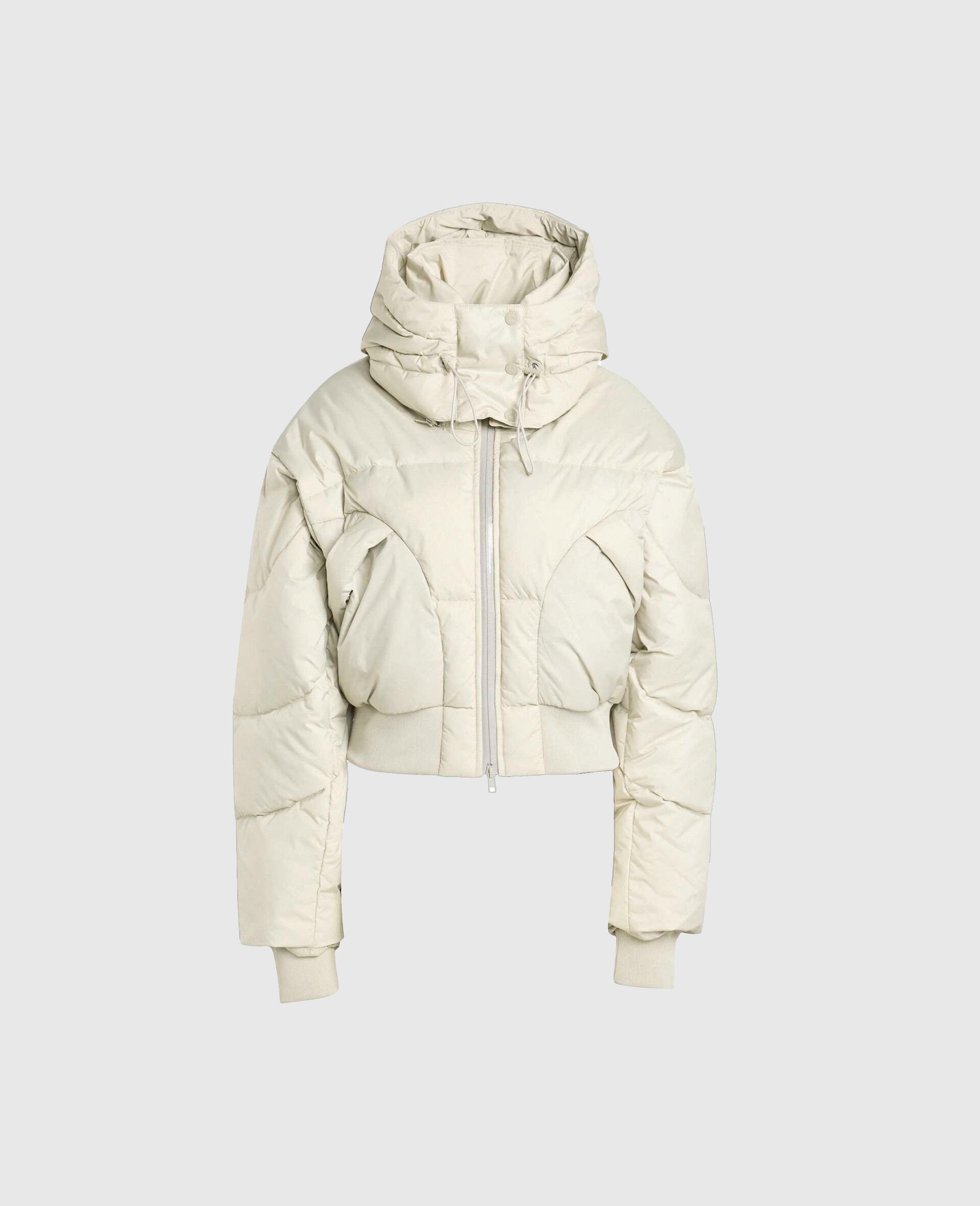 TrueNature Cropped Padded Jacket-Grey-medium