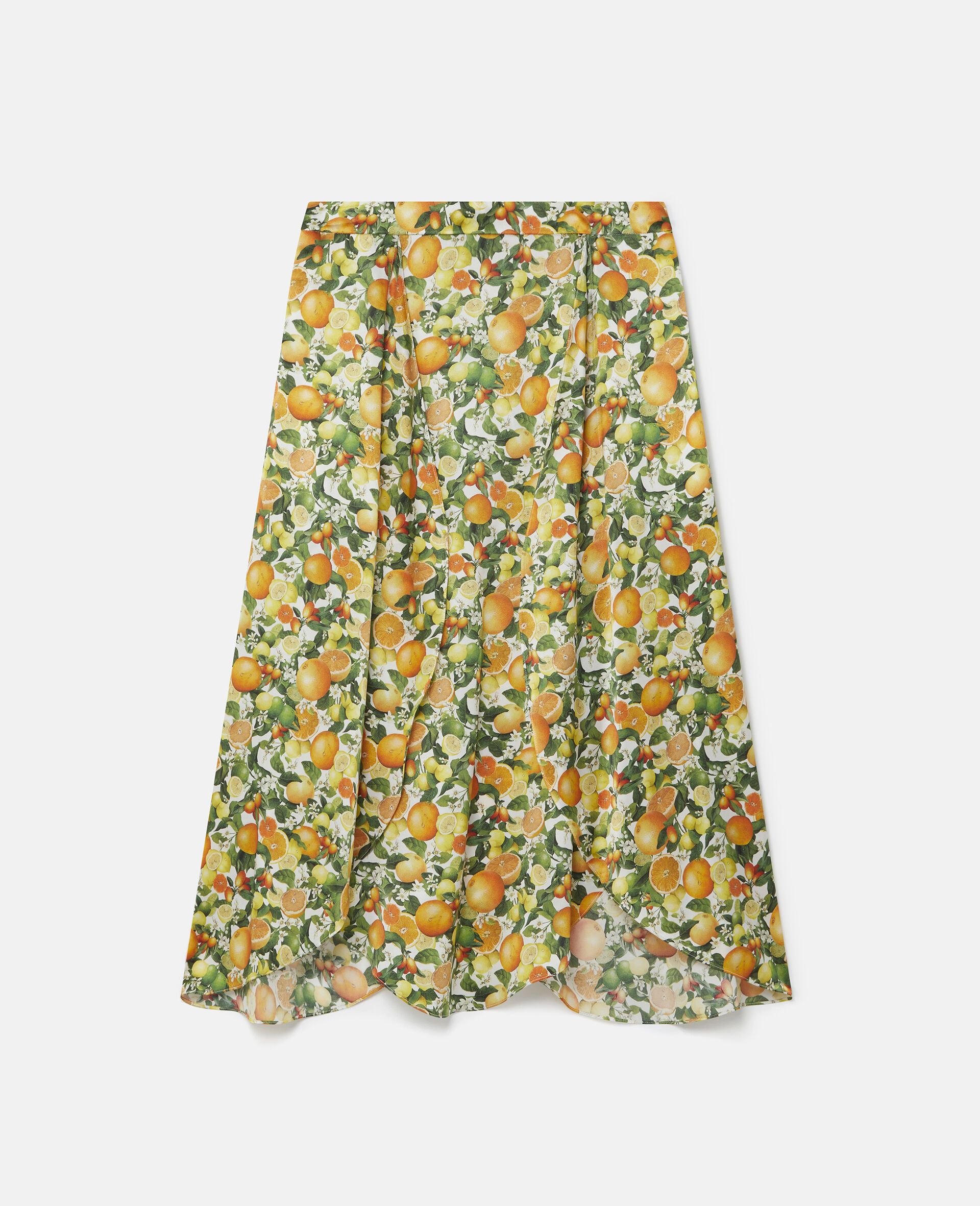Jupe a ourlet fendu imprime floral forestier-Fantaisie-large image number 0