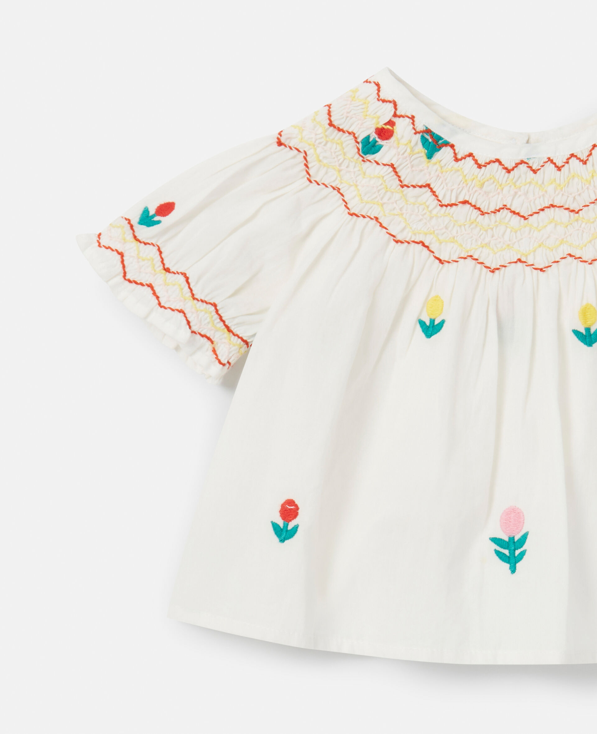Dreamy Flower Embroidery Smocked Top and Bloomers Set-Pink-large image number 1
