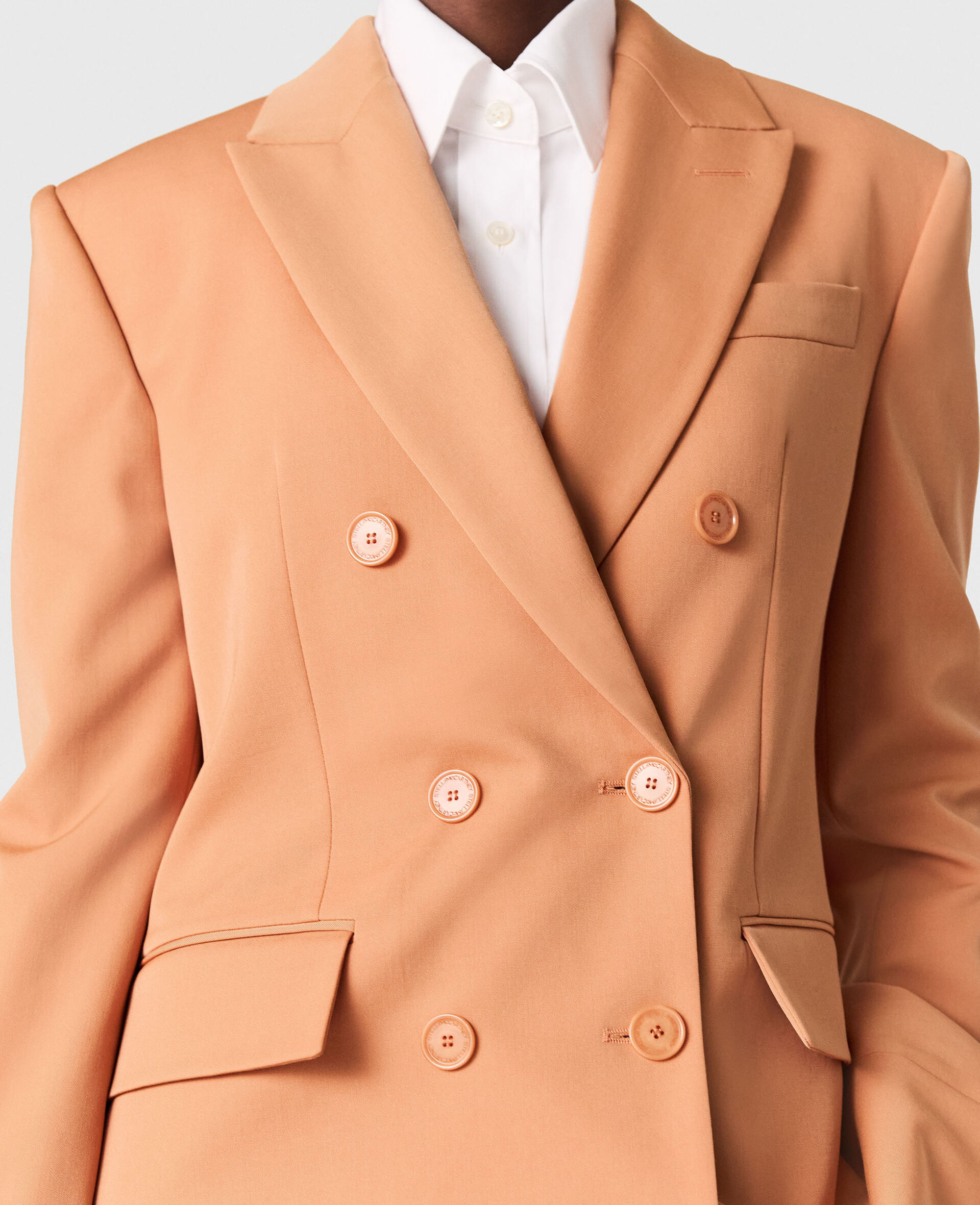 Double-Breasted Blazer -Orange-large image number 2