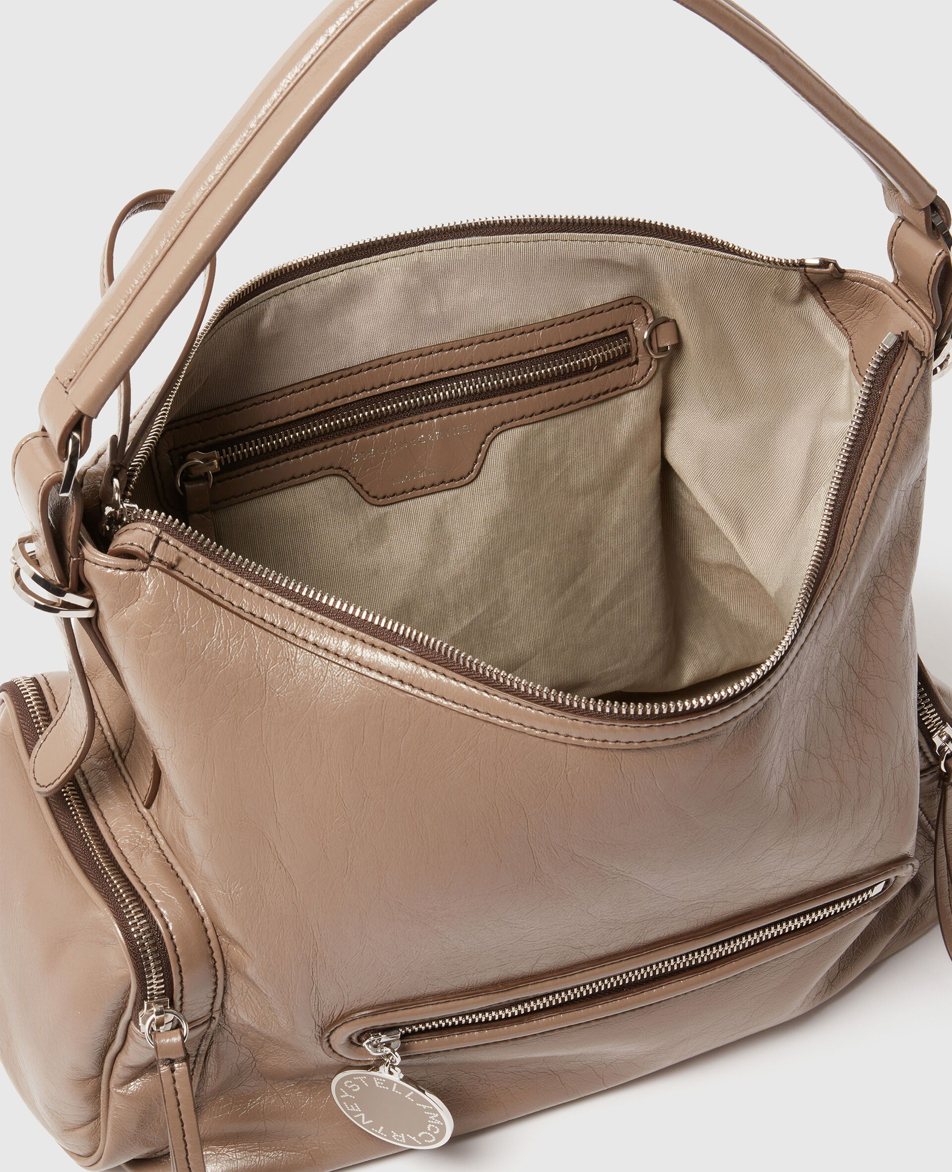 Dartmoor Cracked Patent Shoulder Bag-Grey-large image number 4