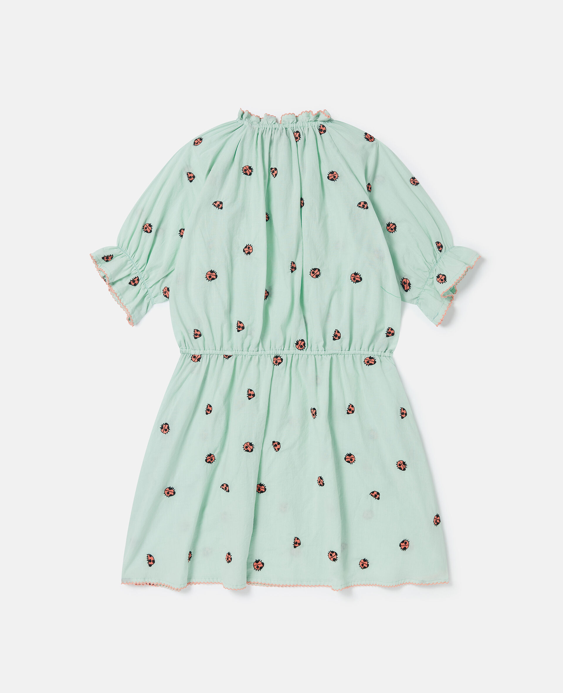 Ladybird Short Sleeve Pleated Trim Dress-Green-large image number 2