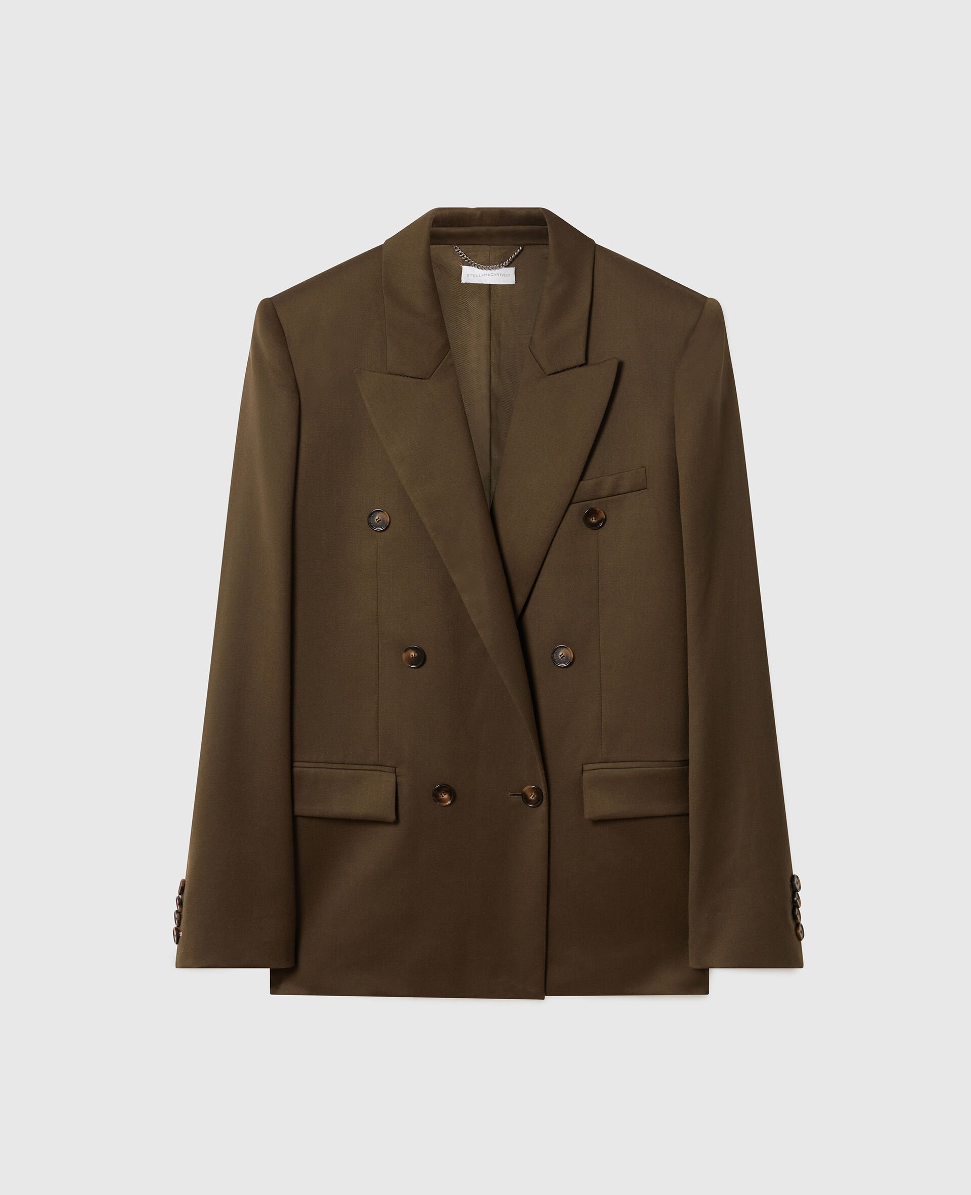 Double-Breasted Blazer-Vert-medium