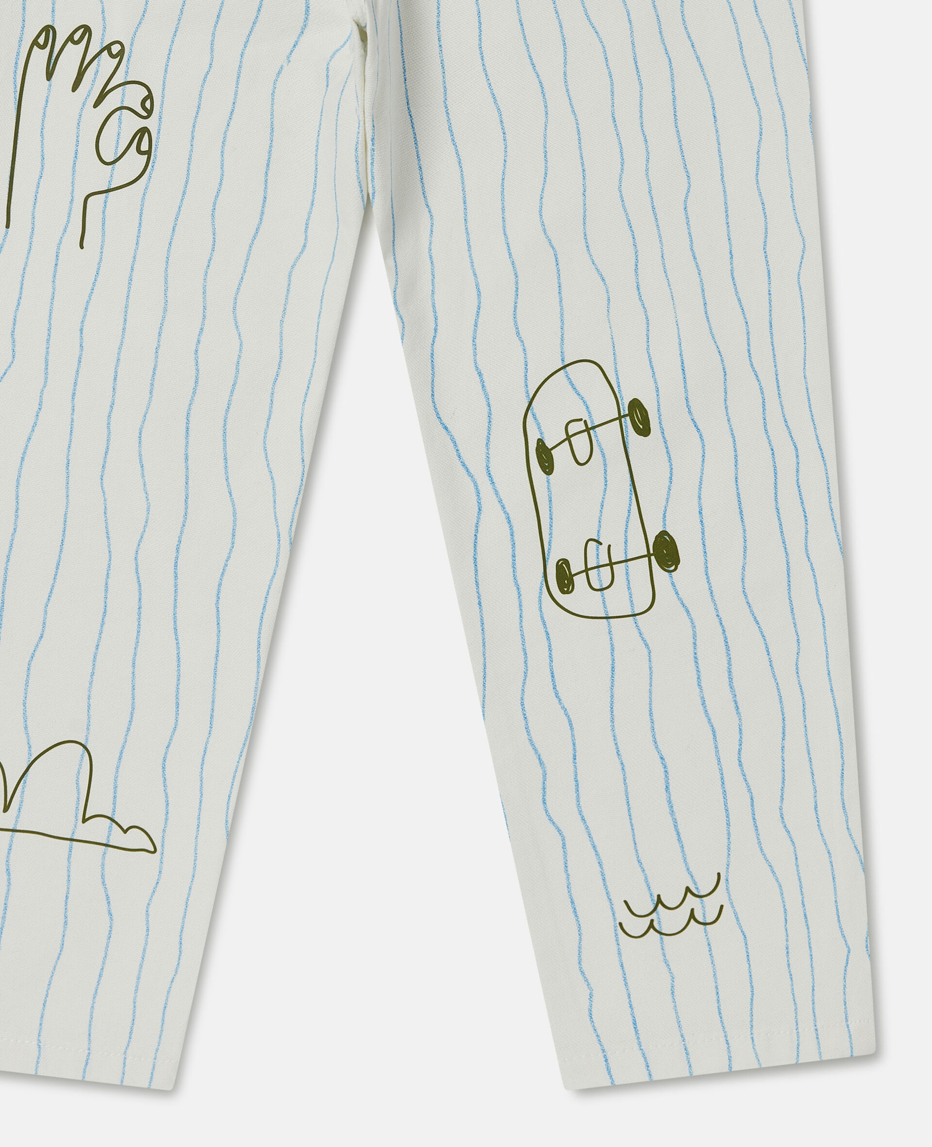 Skateboard Print Jeans-Cream-large image number 3