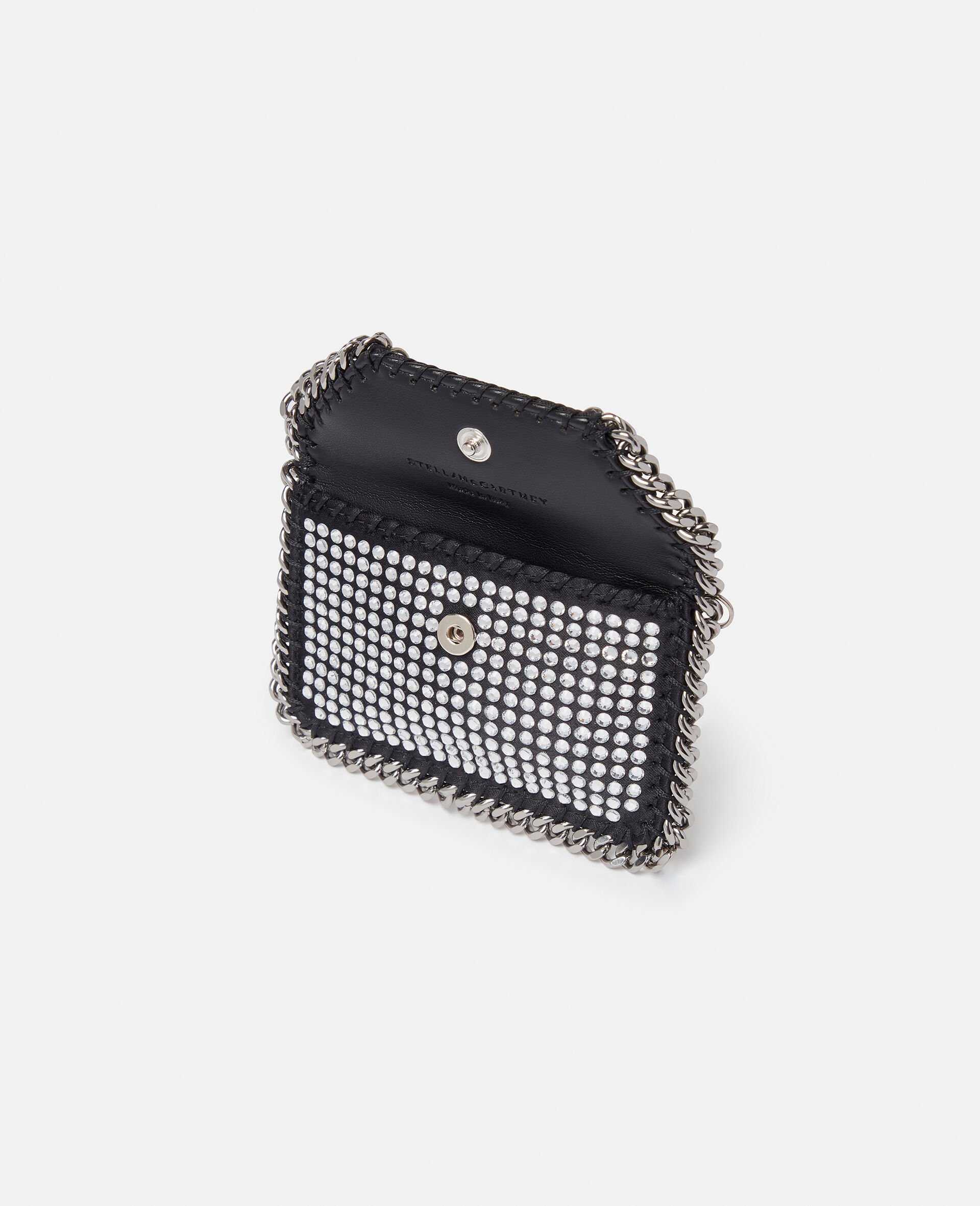 Falabella Crystal Cardholder on Chain-Black-large image number 2