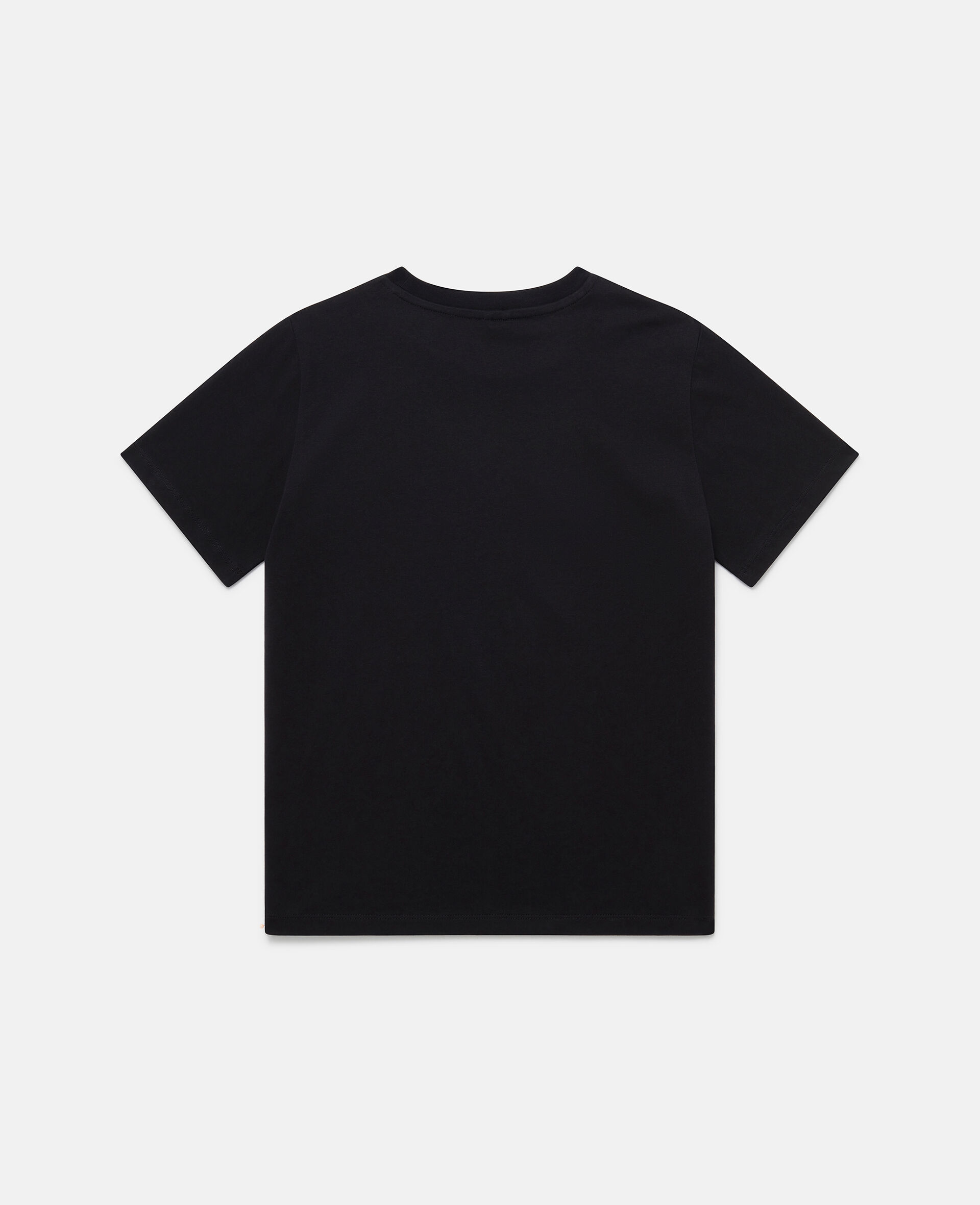 Logo Pumpkin Print T-Shirt-Black-large image number 2