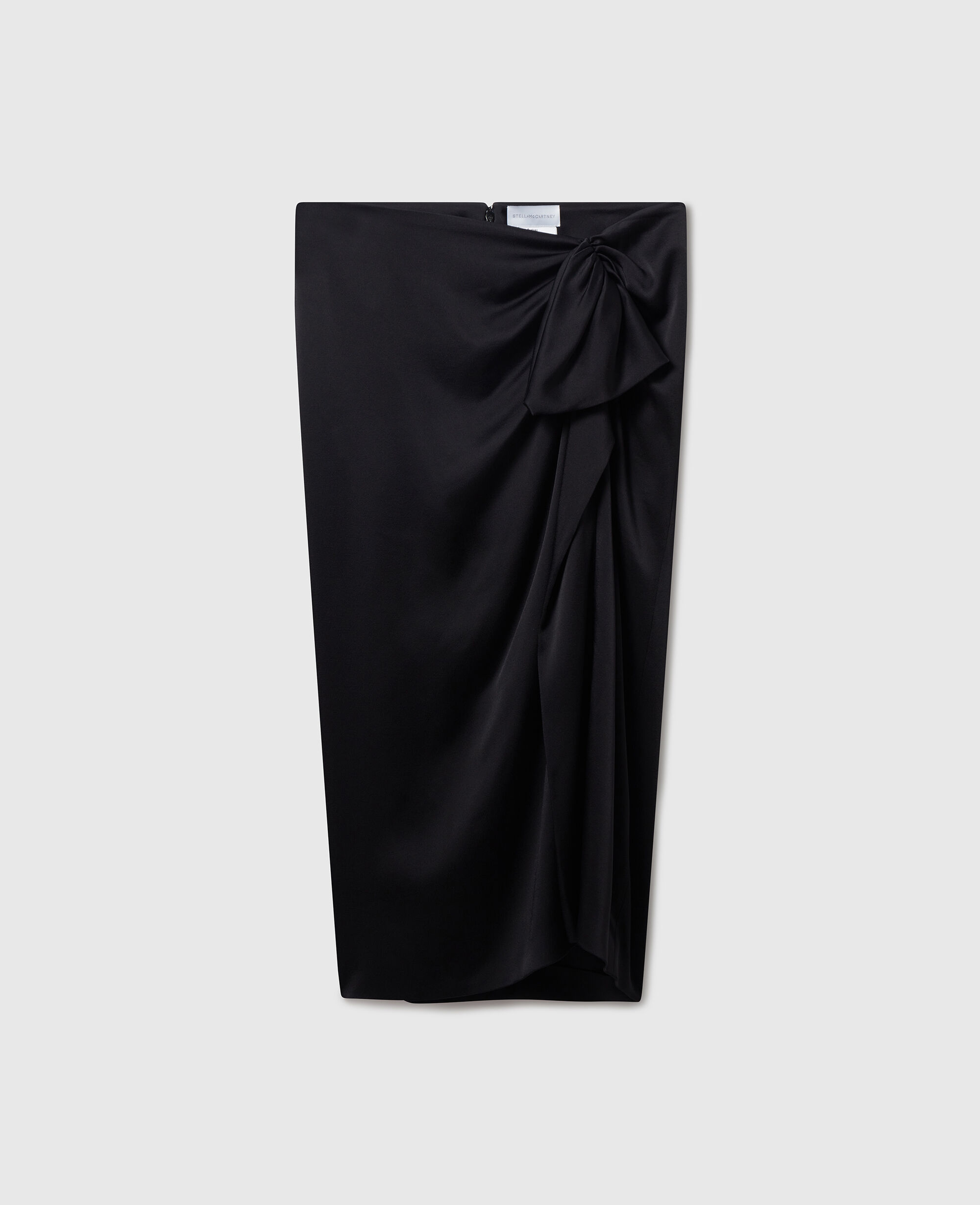 送料関税込★Stella McCartney★アシンメトリー ミディスカート Women ブラック ノット アシンメトリック ミディスカート