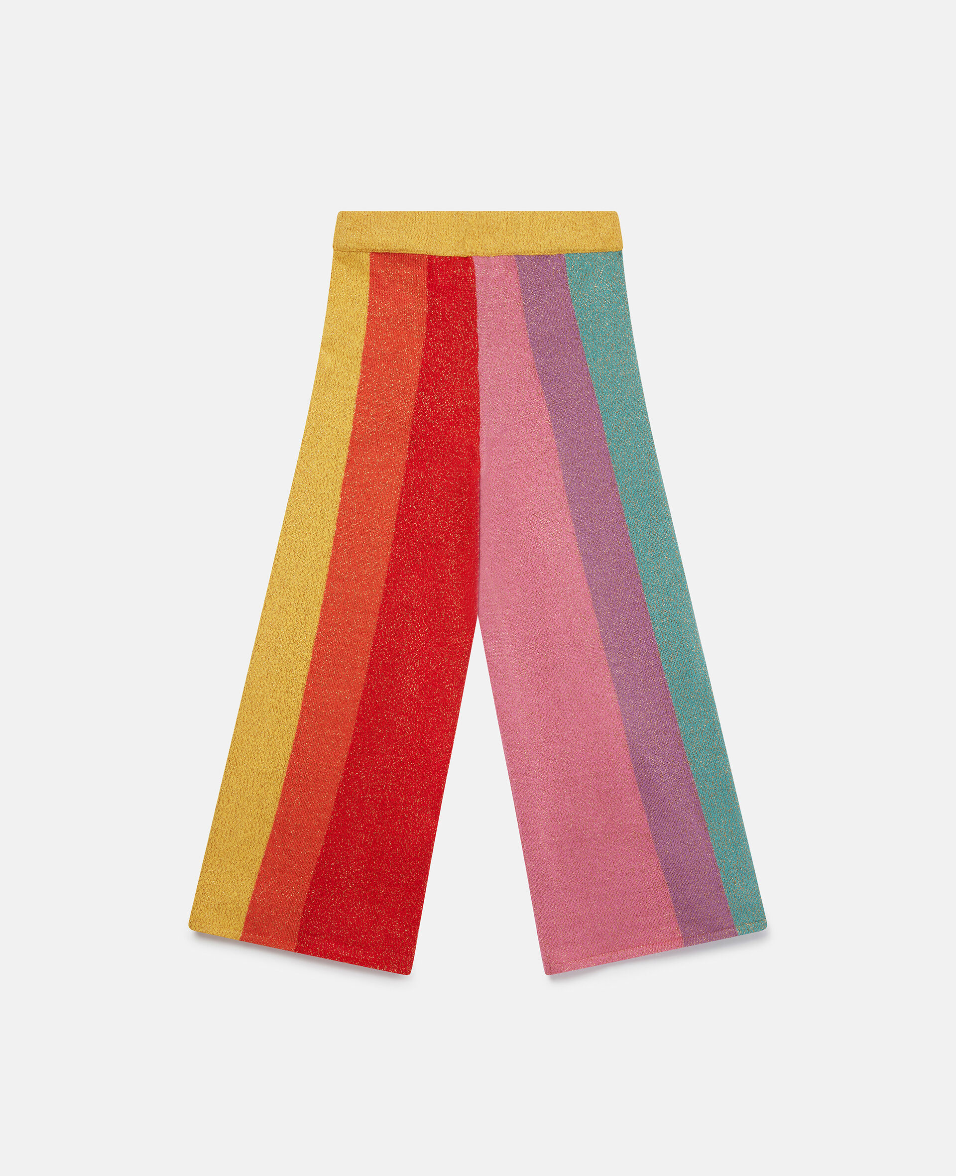 Striped Glitter Knit Trousers-Multicoloured-large image number 2