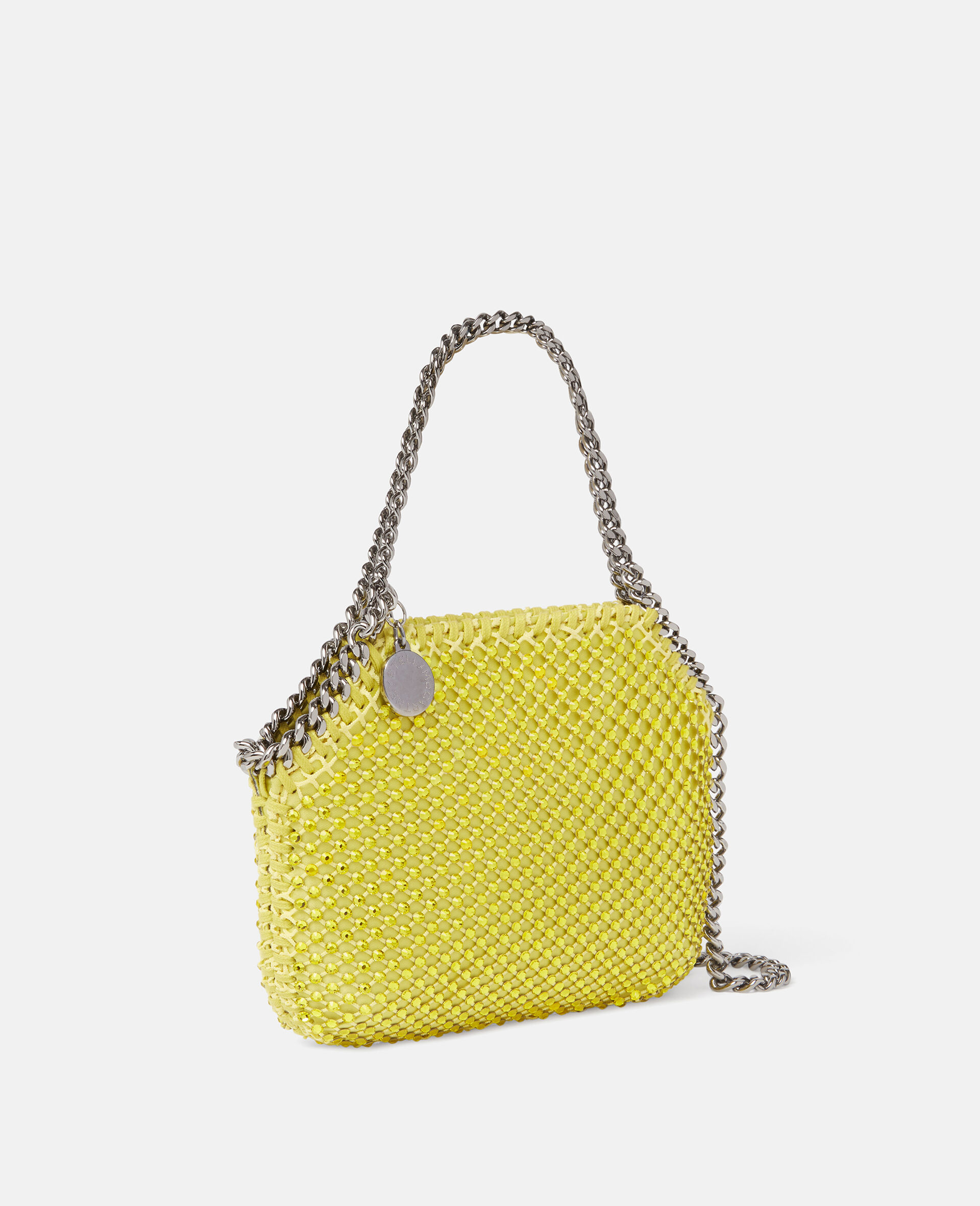 Falabella Crystal Mesh Mini Tote Bag-Grey-large image number 2