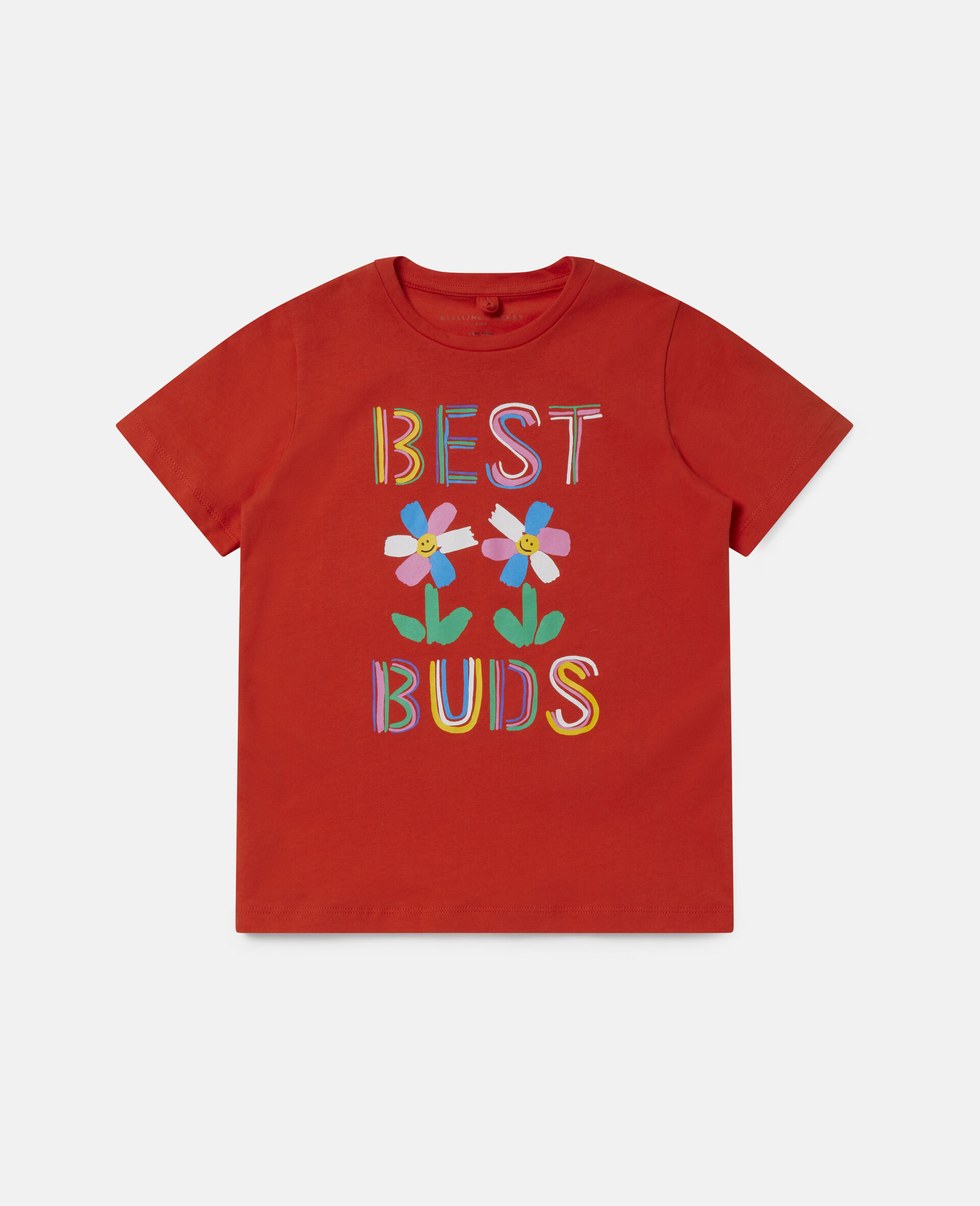 Best Buds' Cotton T-shirt-Red-large