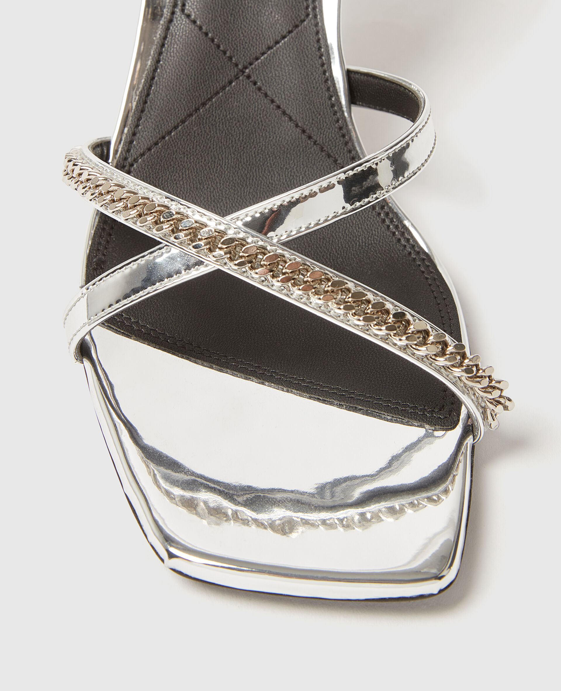 Elsa Metallic Heeled Sandals-Silver-large image number 4