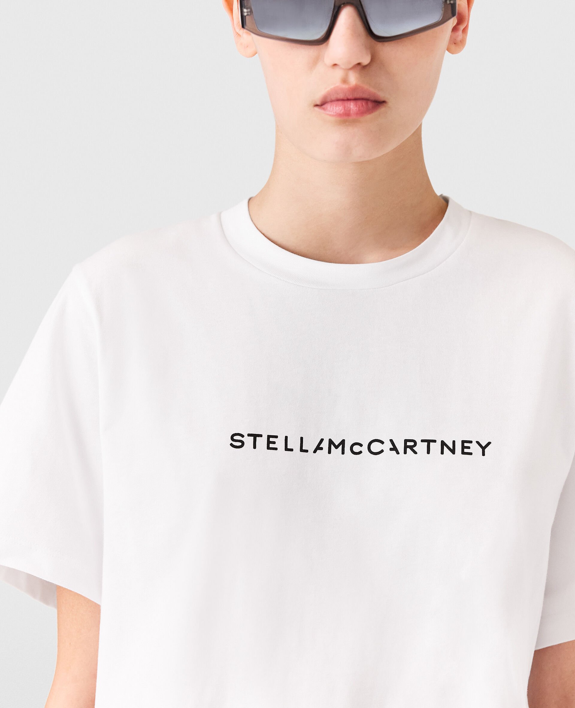 Logo Oversized Cotton T-Shirt-Pink-large Logo Oversized Cotton T-Shirt-Pink-large image number 2