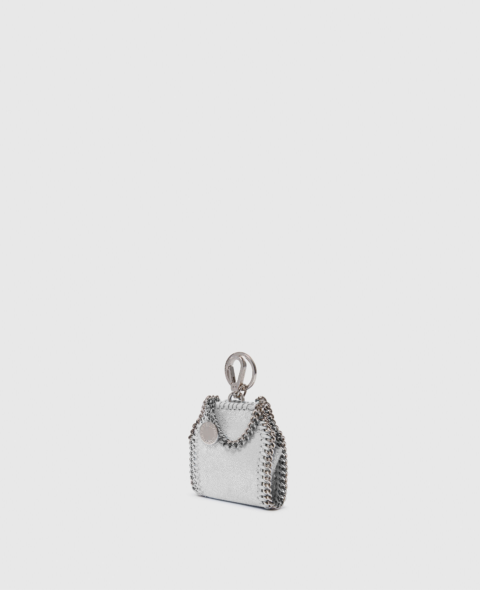 Falabella AirPods-Etui mit Schlüsselanhänger-Silver-medium