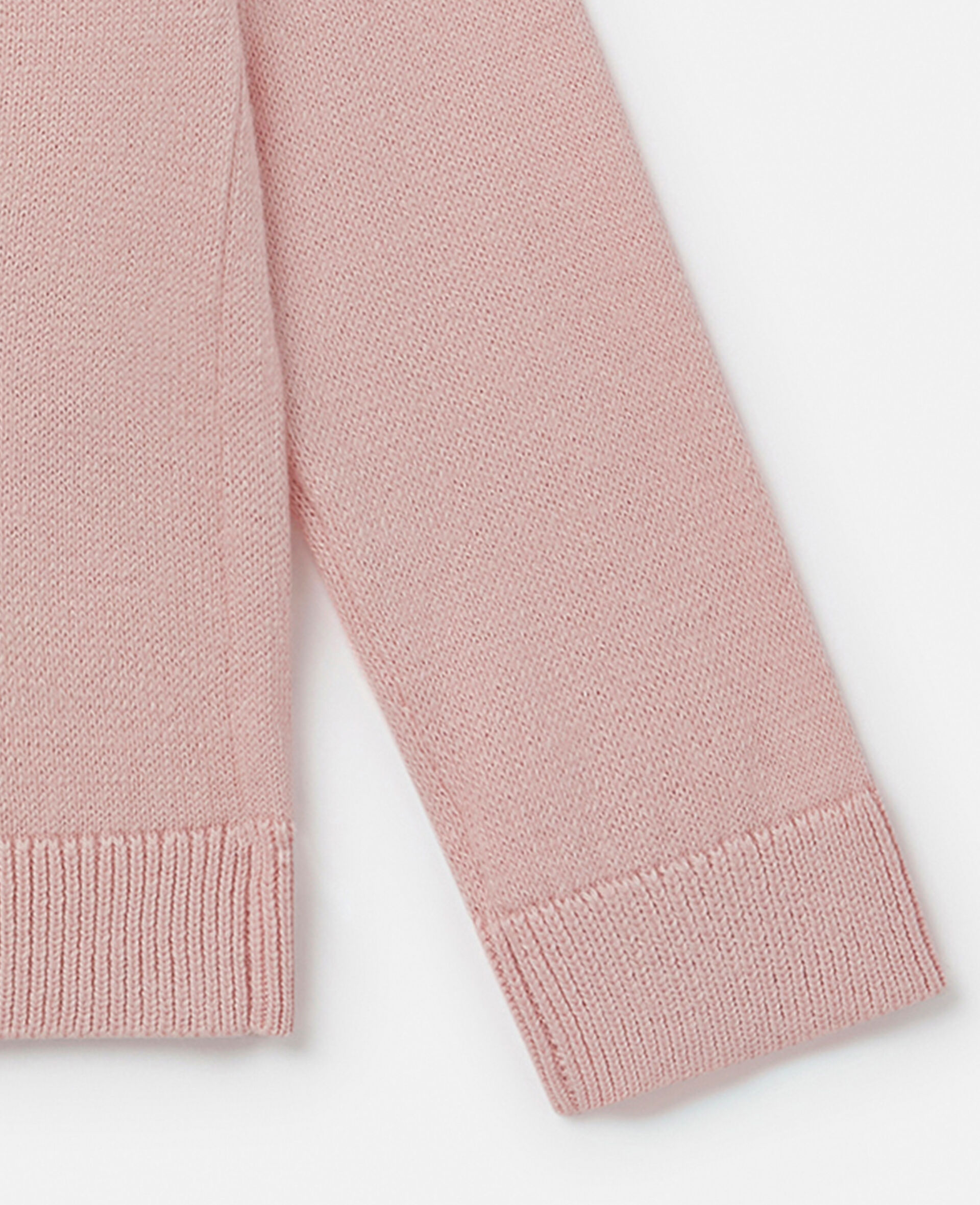 Lion Intarsia Knit Cardigan-Pink-large image number 3