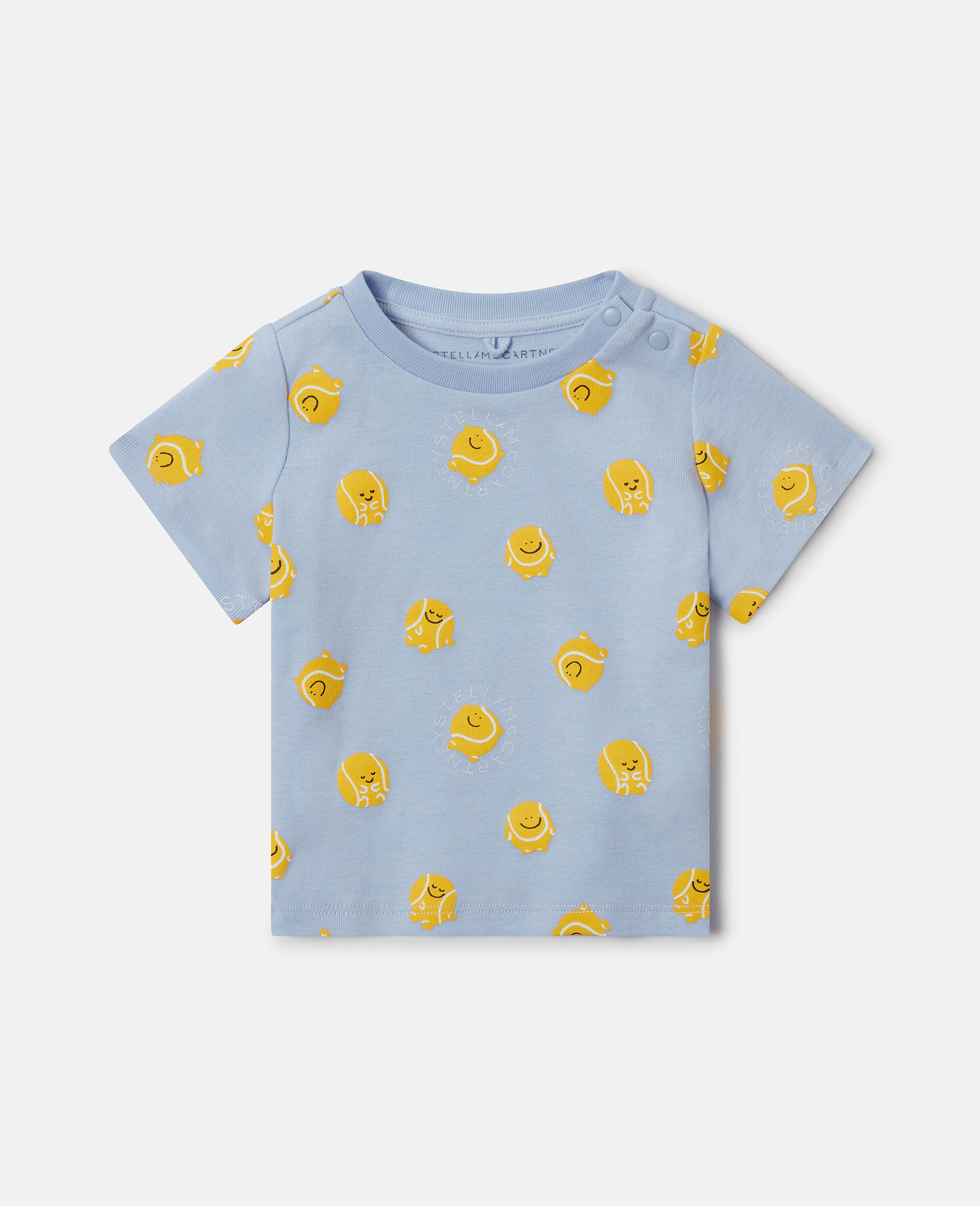 Tennis Ball Print T-Shirt -Blue-medium