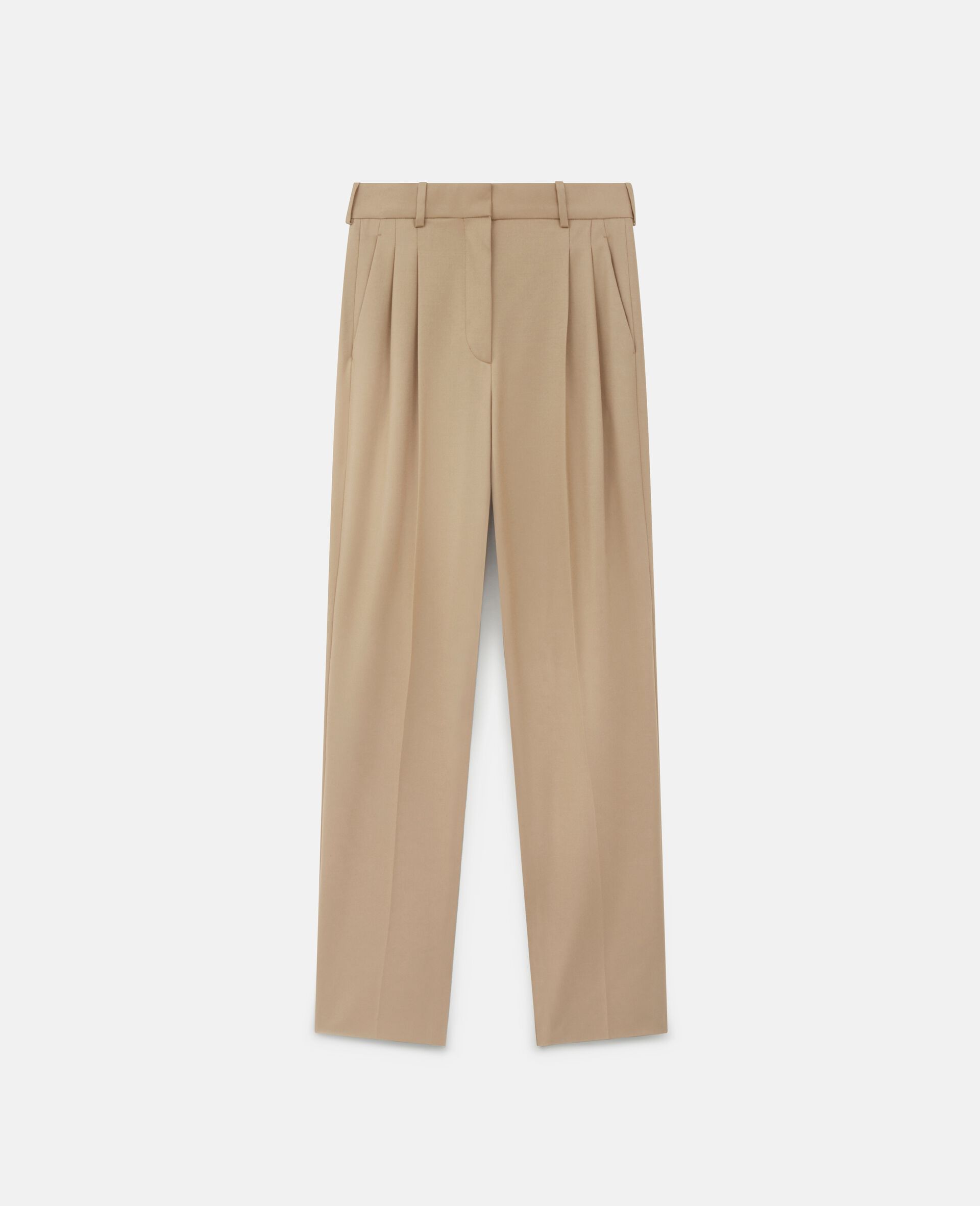 Kaiya Wool Pants-Brown-large