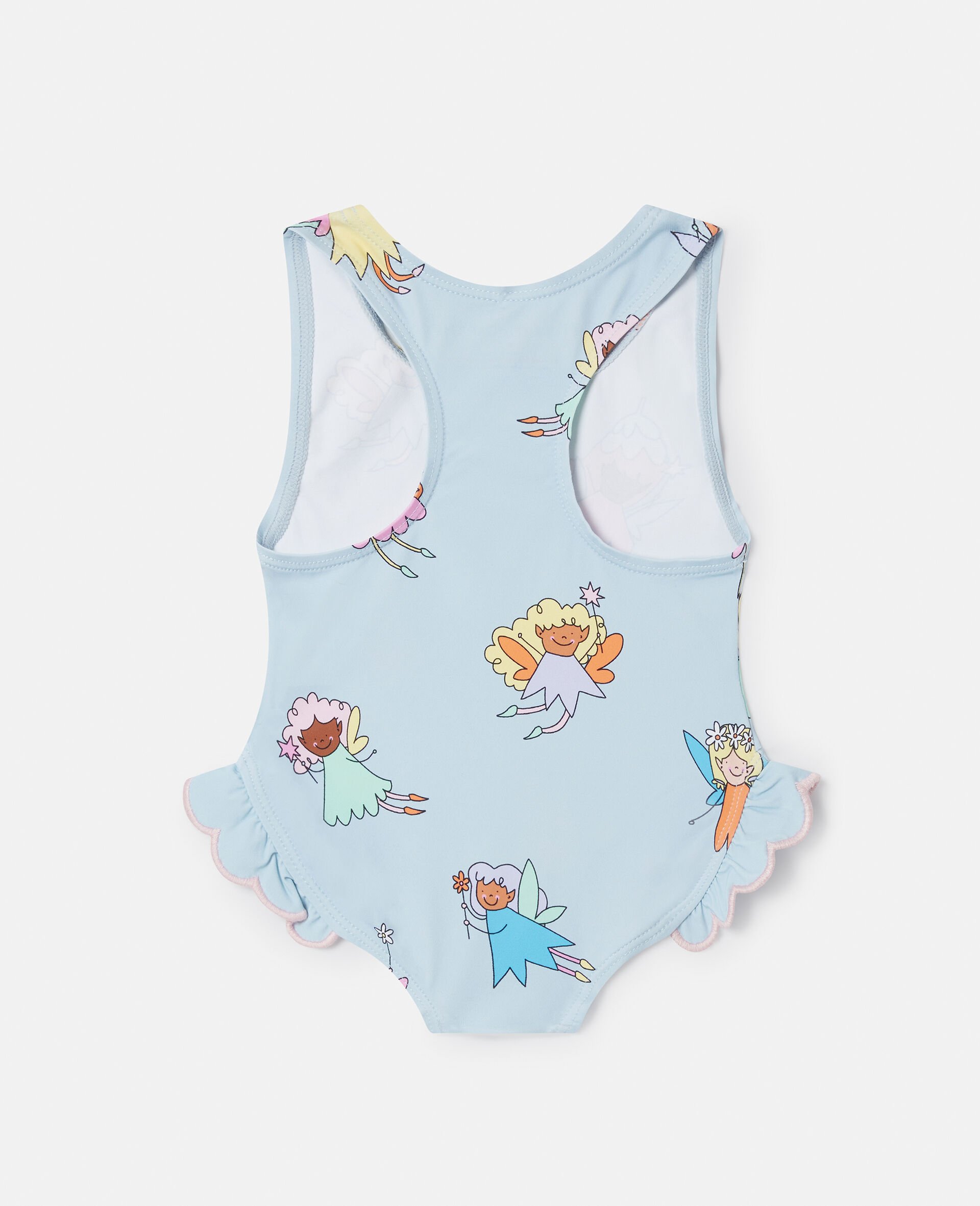 Fairies Print Frilled Swimsuit -Blue-large Fairies Print Frilled Swimsuit -Blue-large image number 2