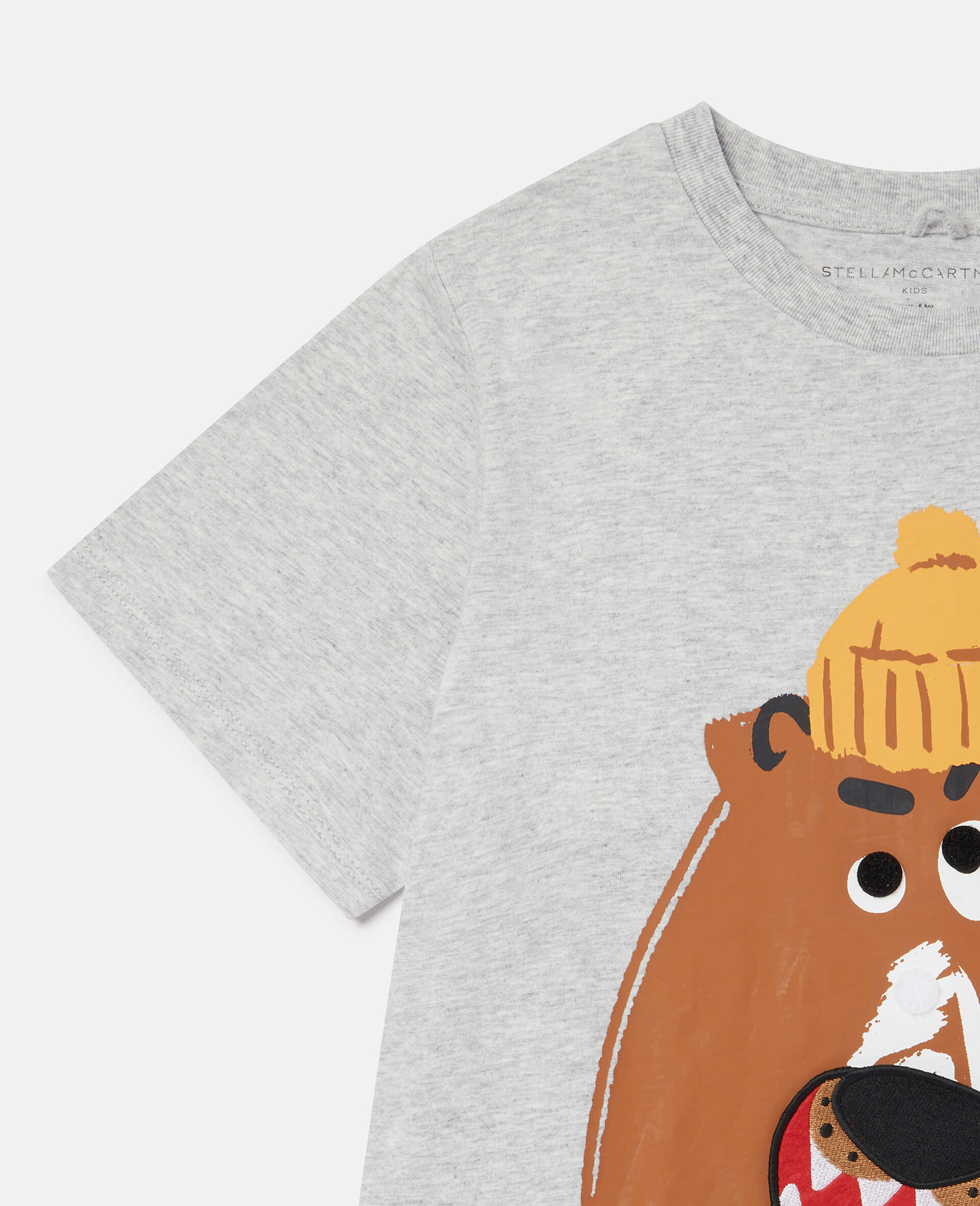 Angry Bear T-Shirt mit Klett-Wurm-Grau-large image number 1