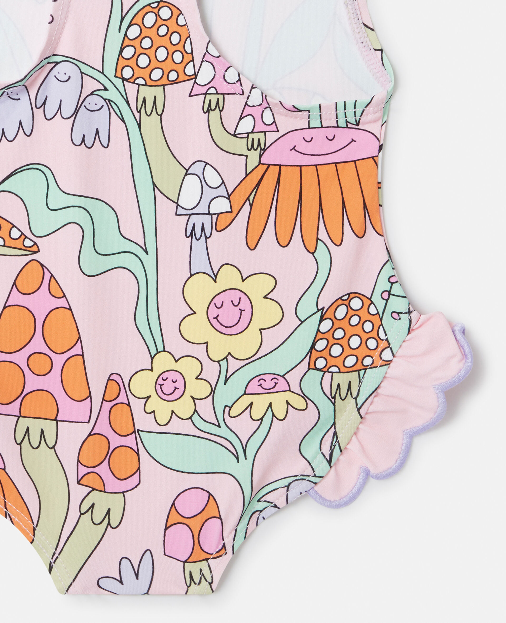 Woodland Print Frilled Swimsuit -Pink-large image number 3