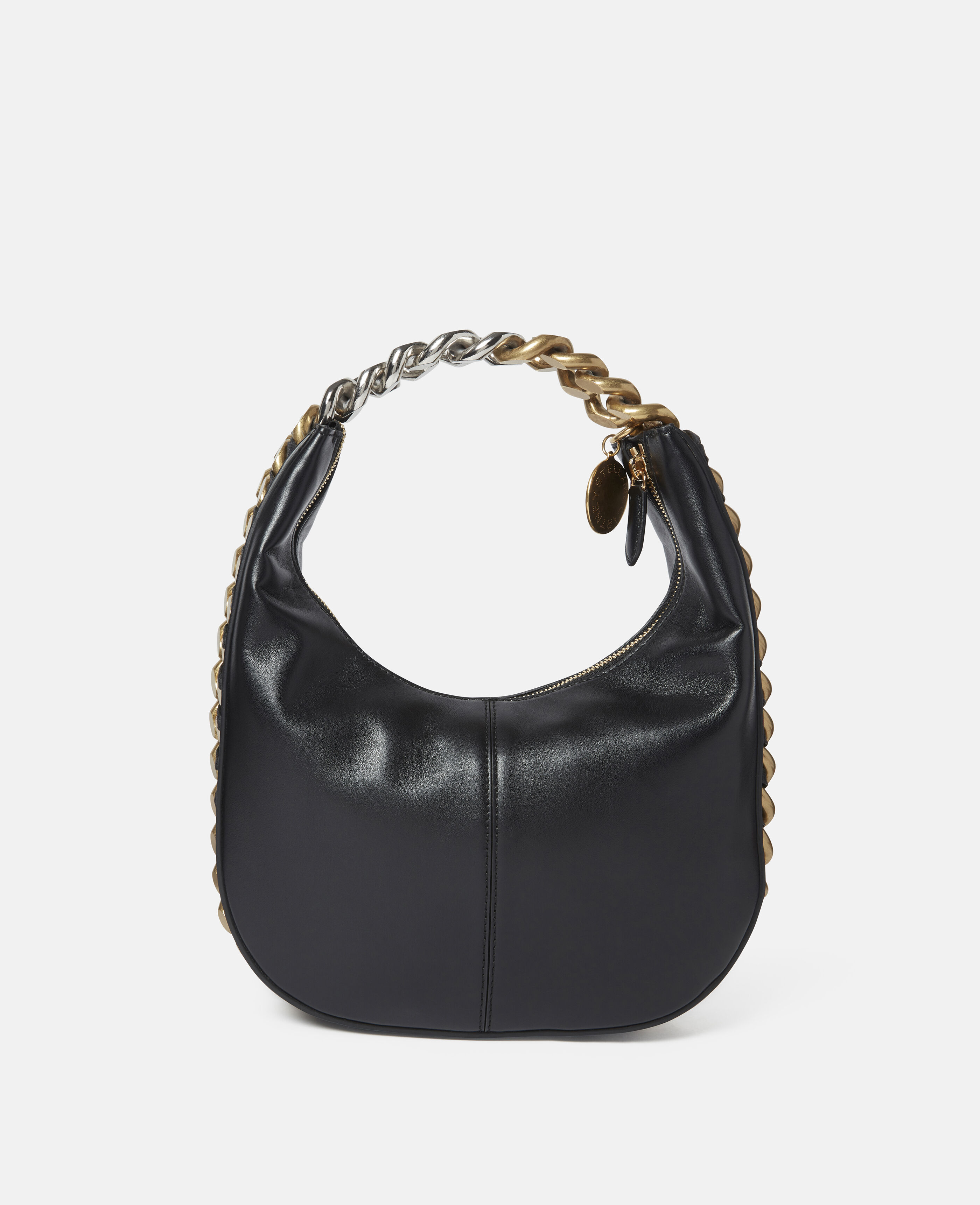Women Black Frayme Small Zipped Shoulder Bag | Stella