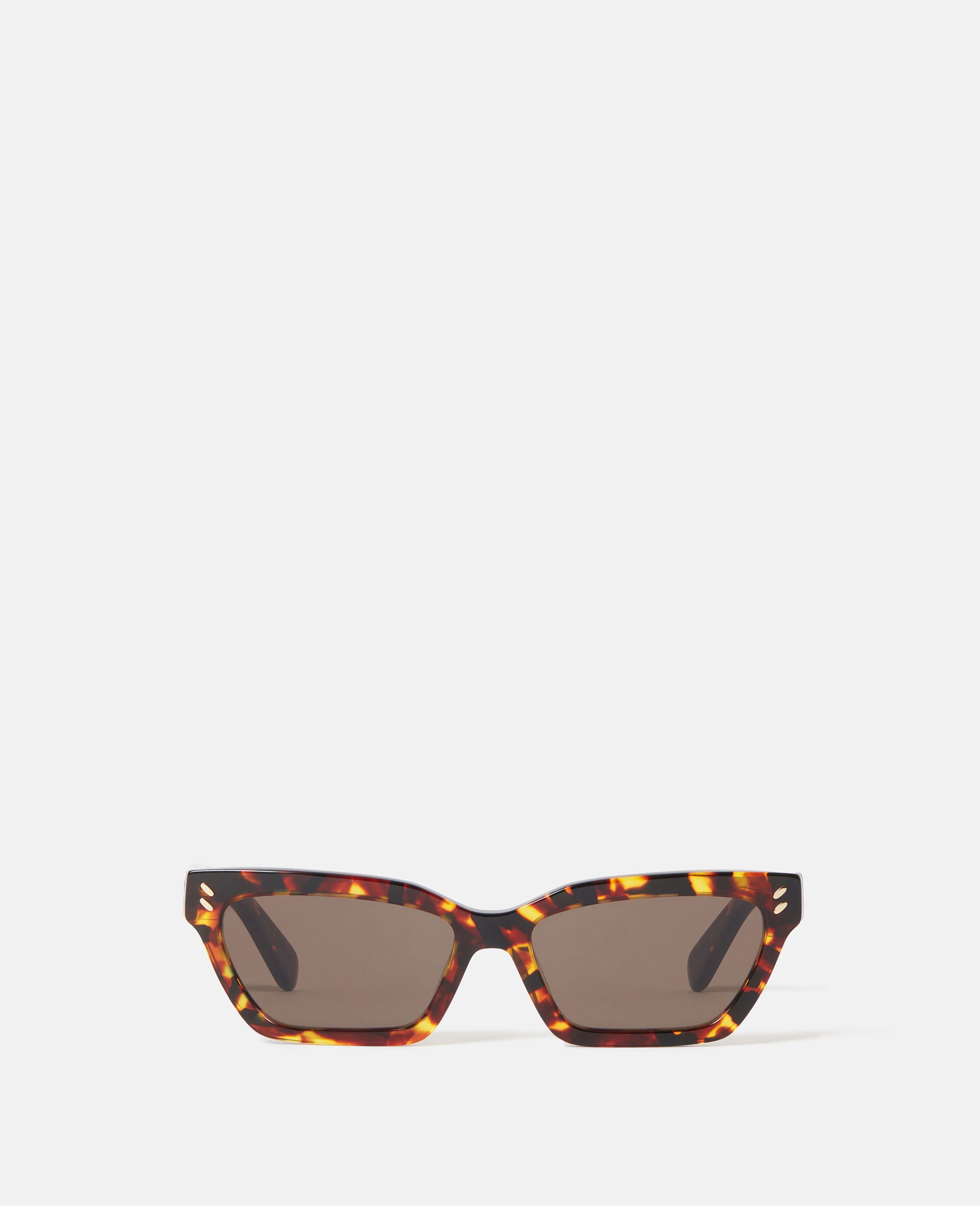 Rectangular Cat-Eye Sunglasses-Black-large image number 0