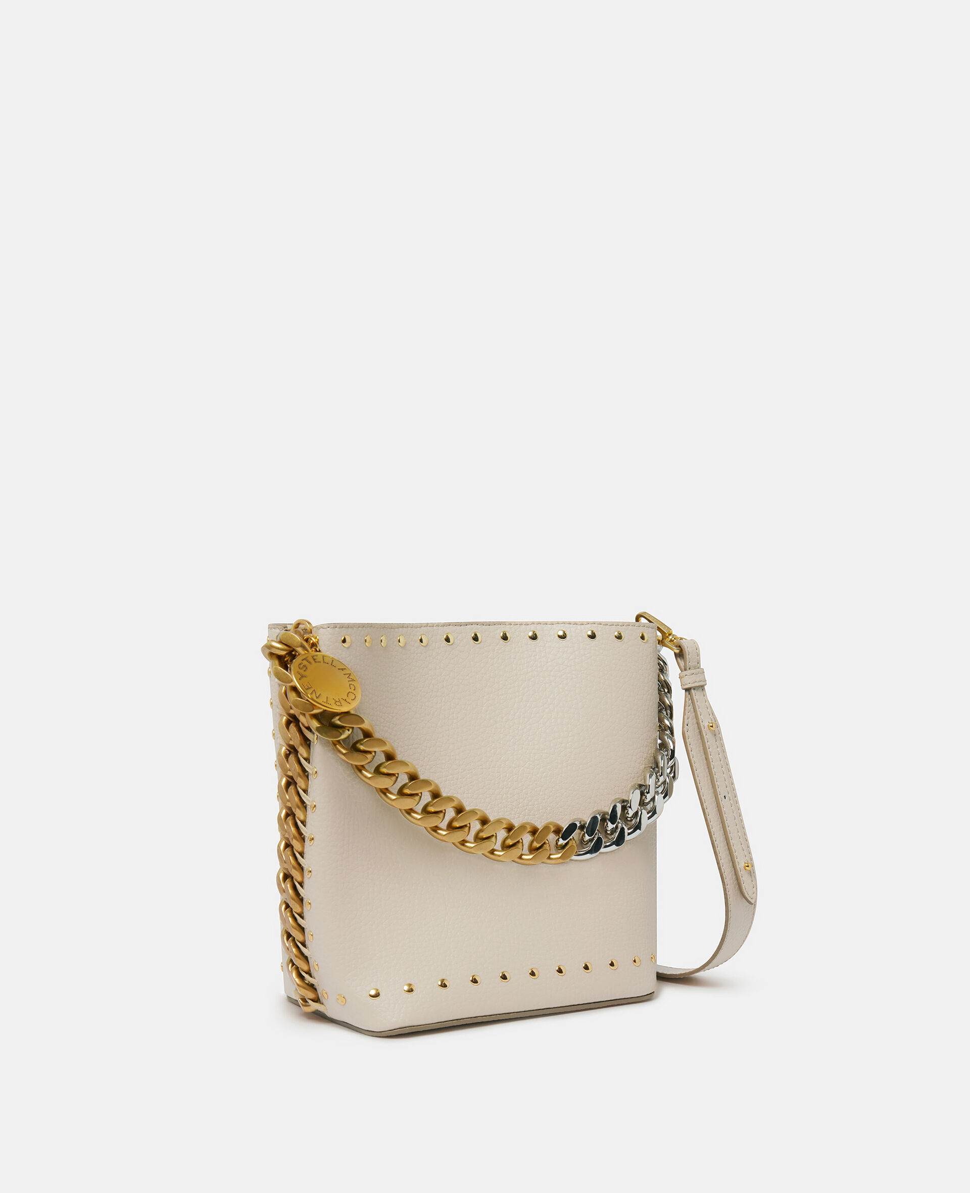 Frayme Studded Grainy Alter Mat Bucket Bag-Brown-large Frayme Studded Grainy Alter Mat Bucket Bag-Brown-large image number 2