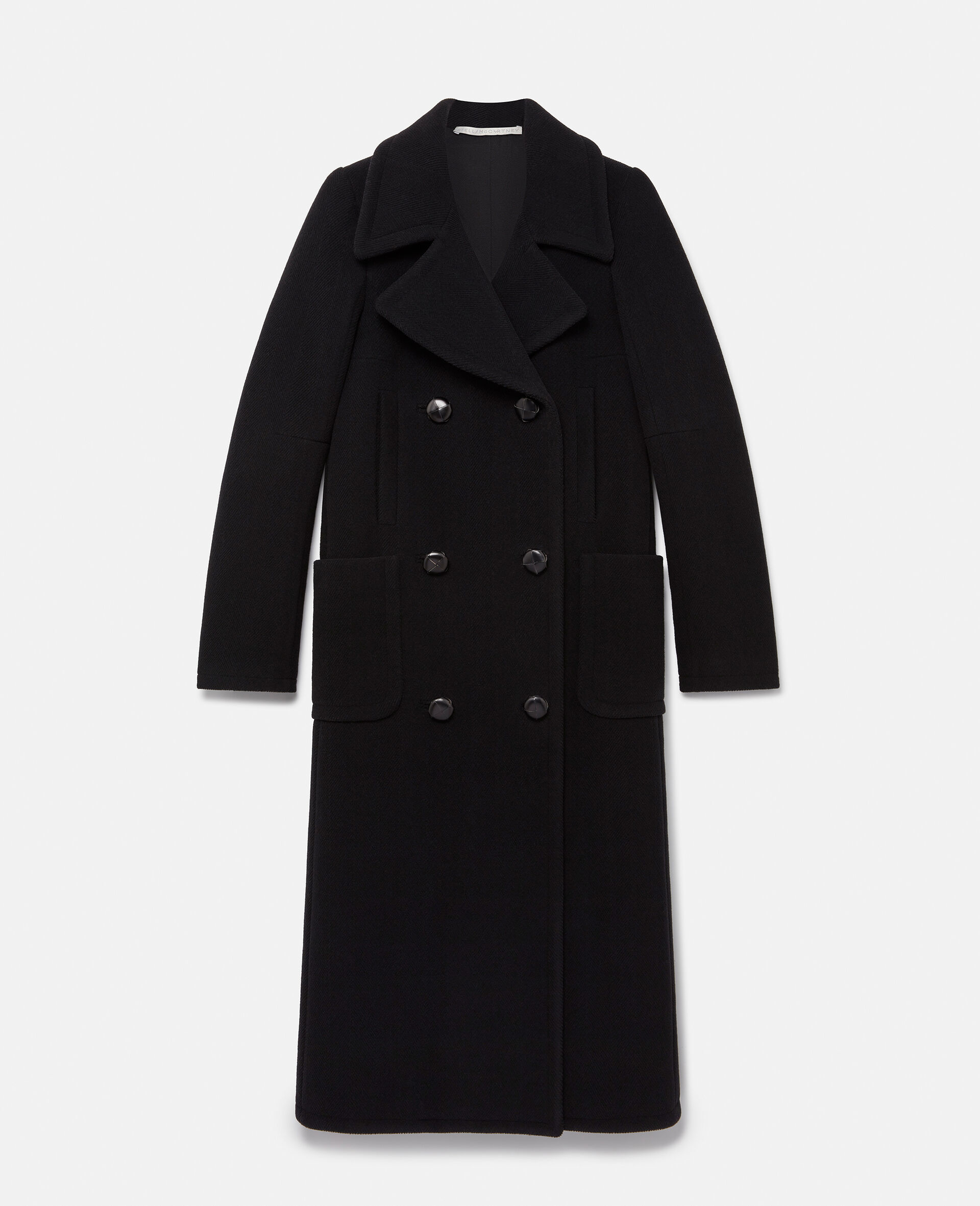 Long Wool Overcoat-Black-large