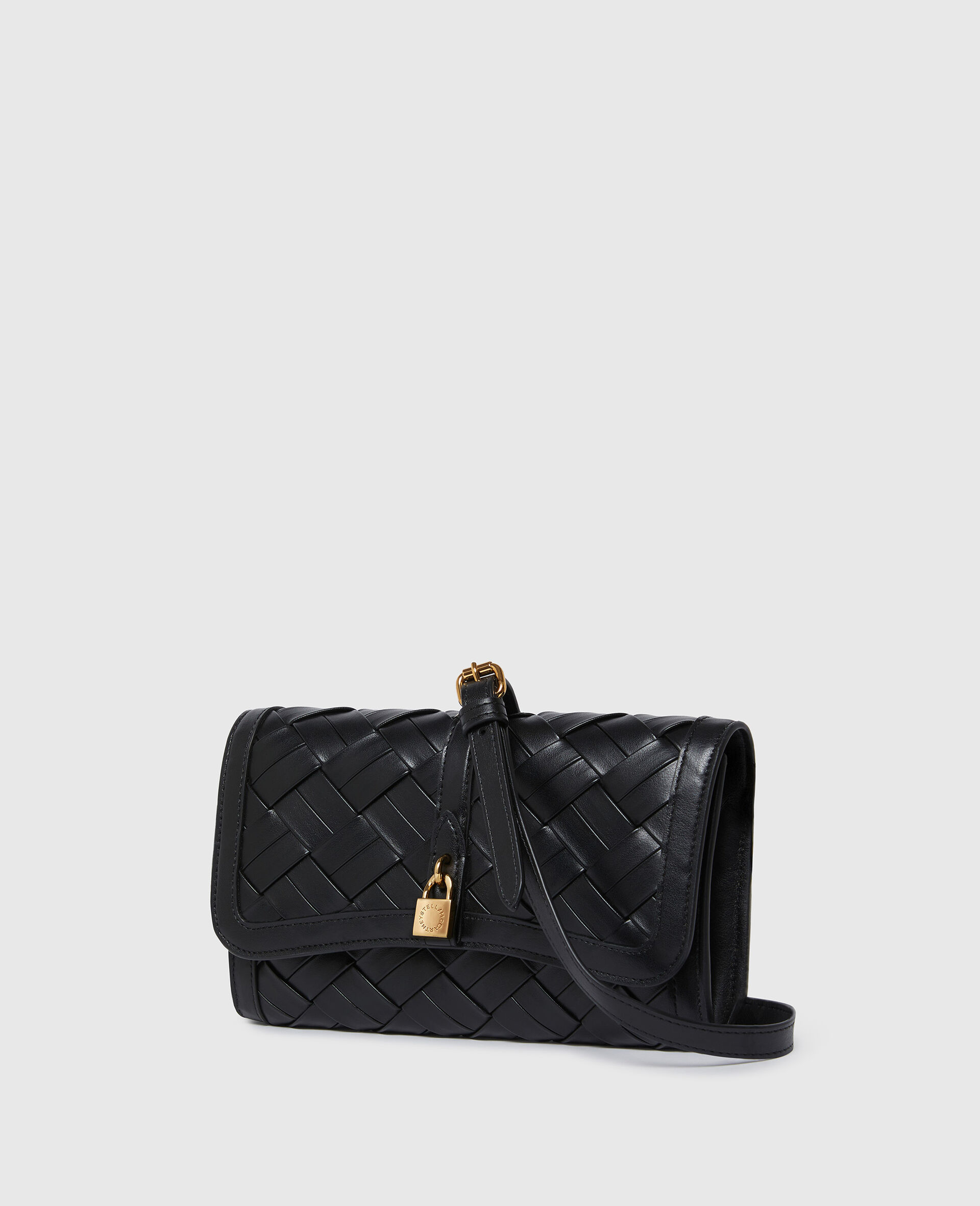 Ryder Woven Wallet with Strap-Black-medium