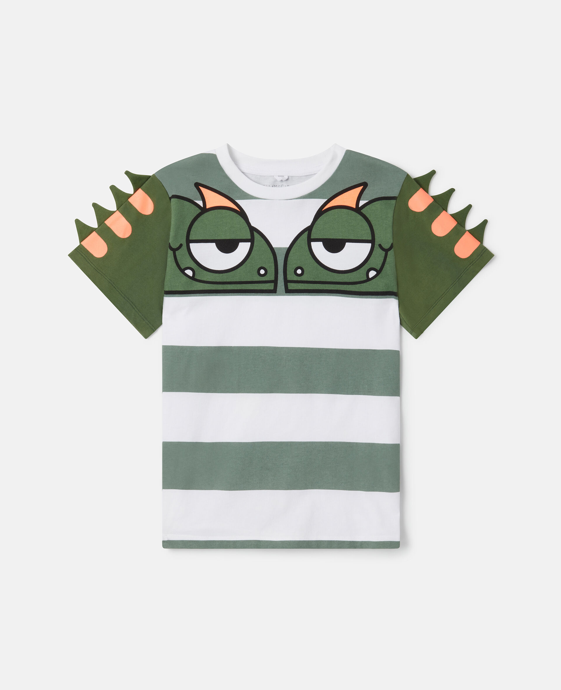 Double Gecko Striped T-Shirt-Green-large image number 0