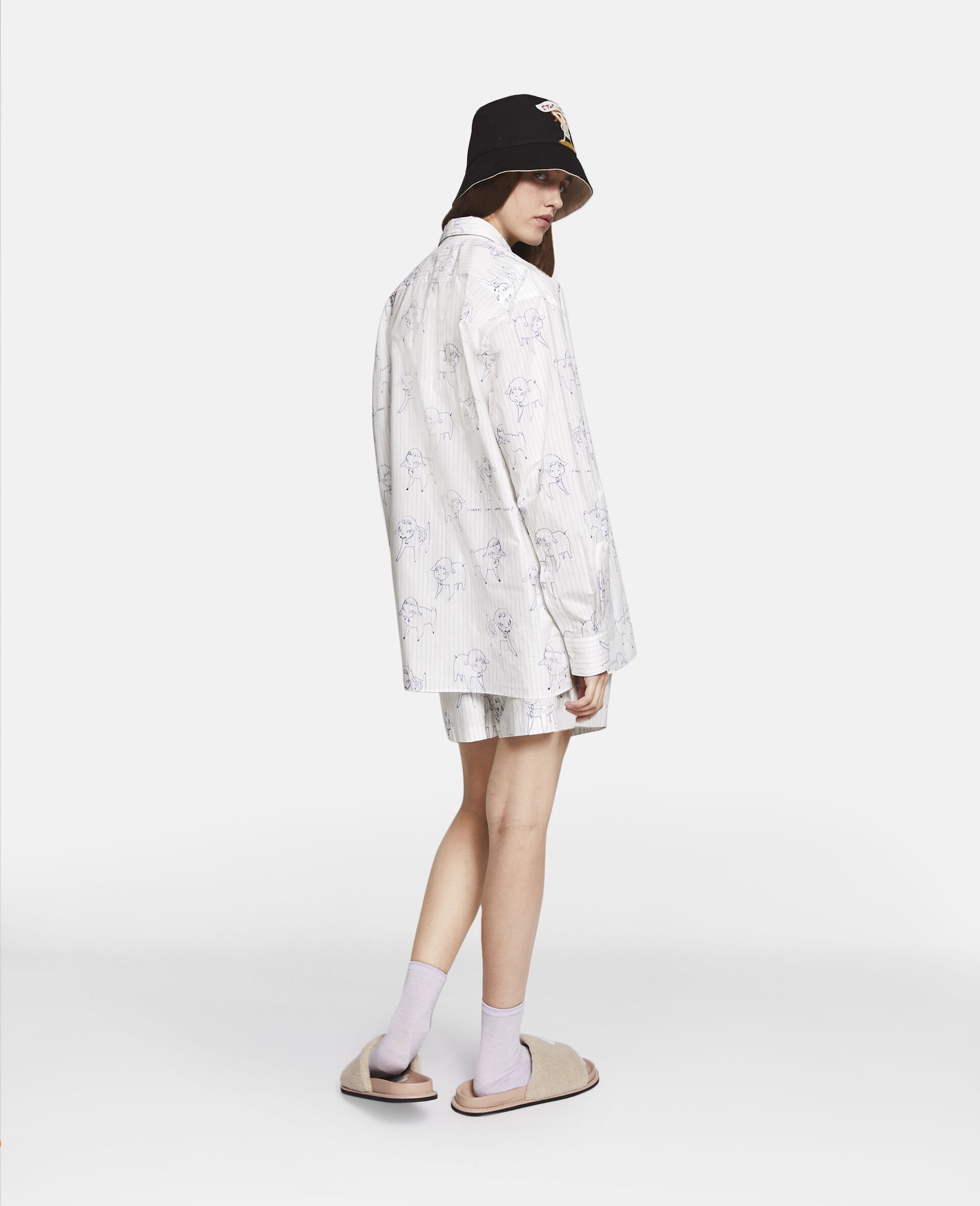 Sheep Can Never Sleep印花短裤-Multicolored-model Sheep Can Never Sleep印花短裤-Multicolored-model