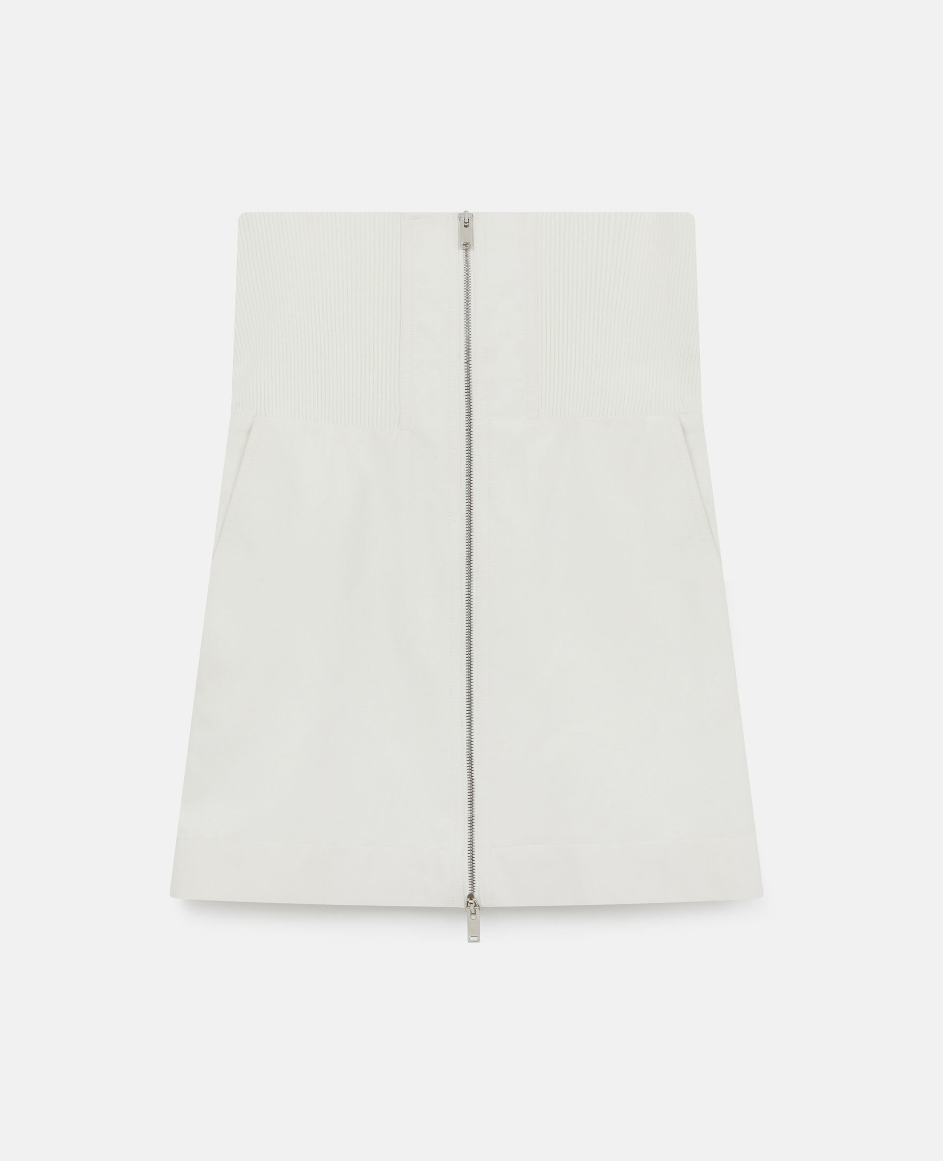 Alter Mat迷你拉链半身裙-白色-large image number 0