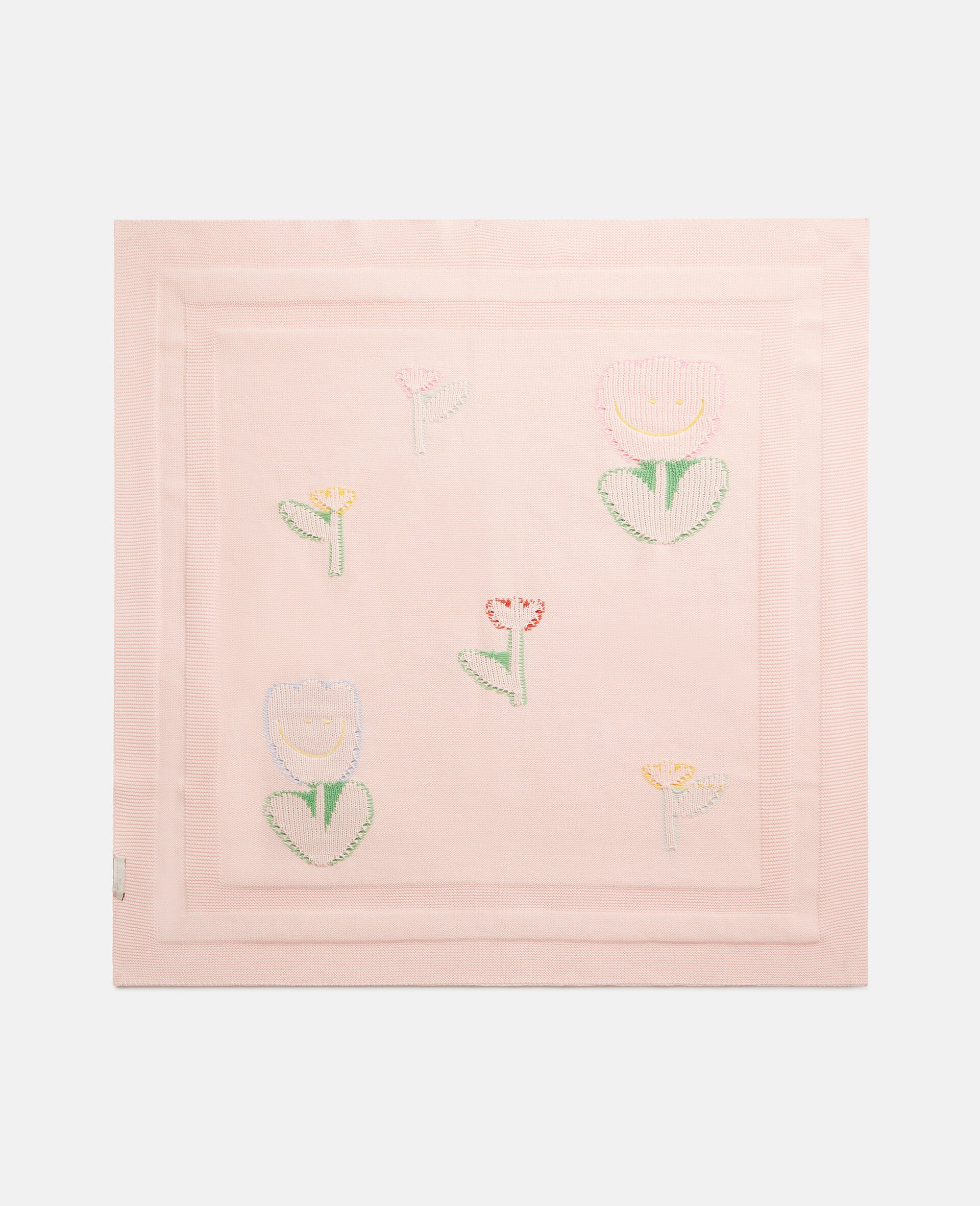 Floral Appliqu&eacute; Blanket-Pink-medium