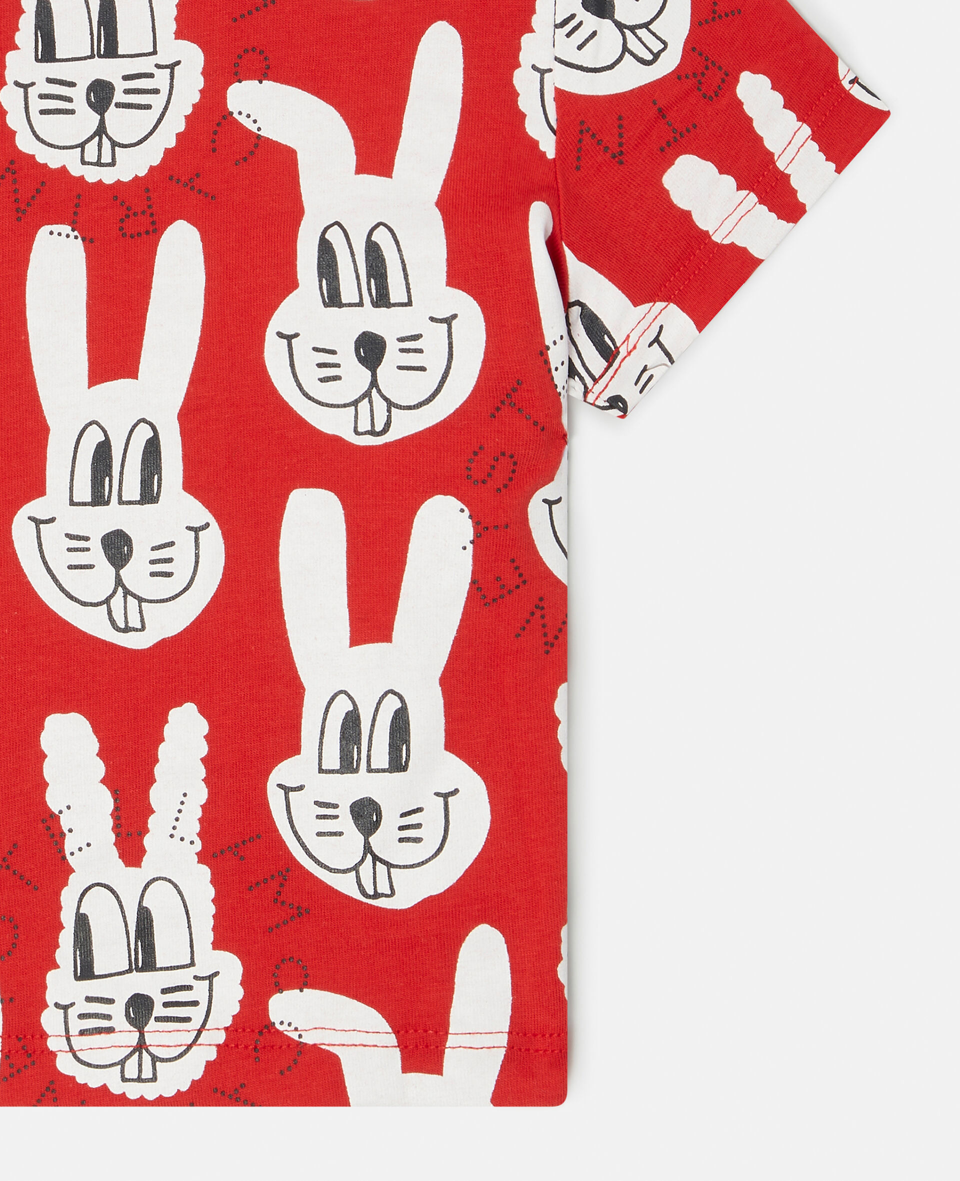 Rabbit Print T-Shirt-Red-large Rabbit Print T-Shirt-Red-large image number 3