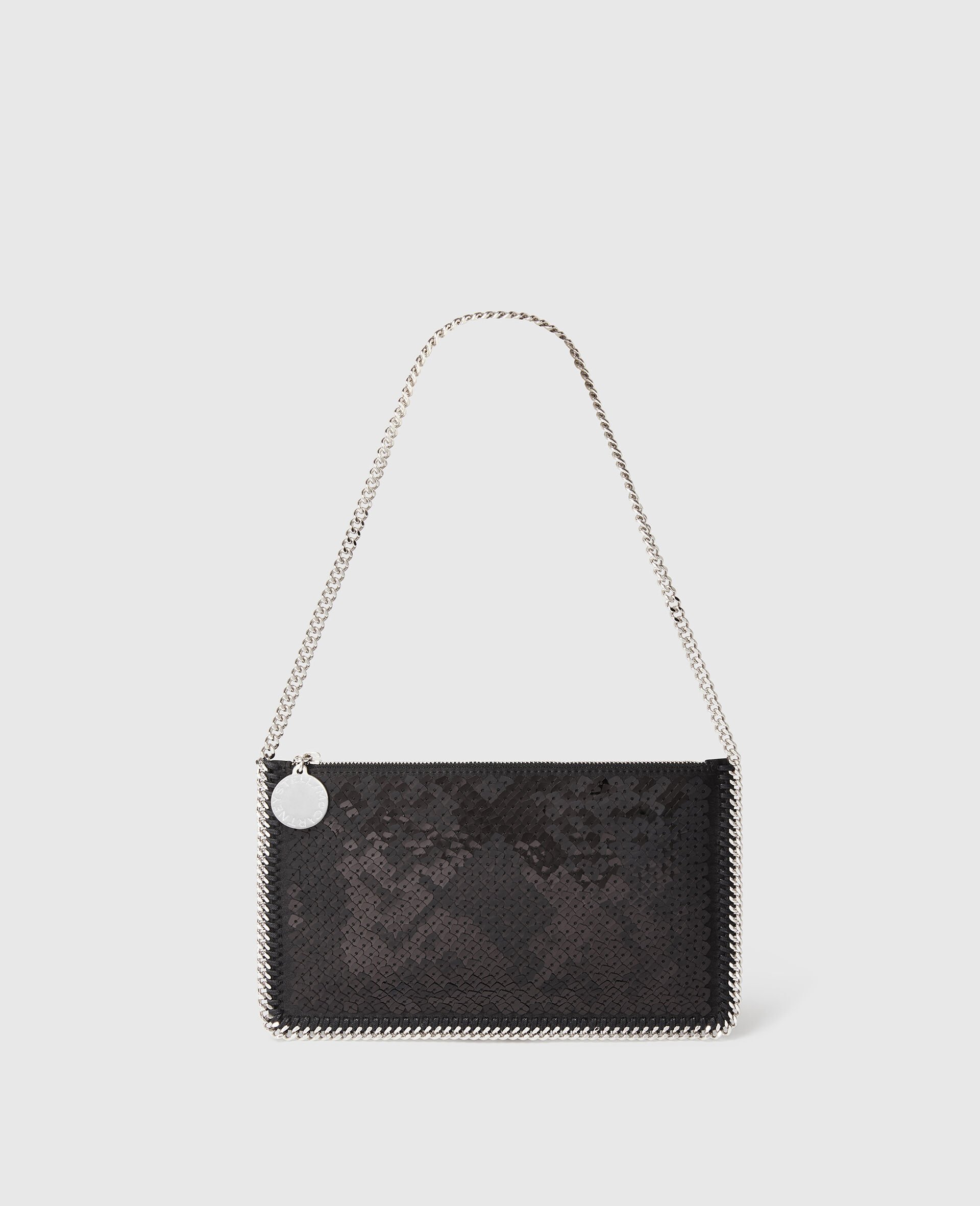 Falabella Sequin Pochette Shoulder Bag-Black-medium