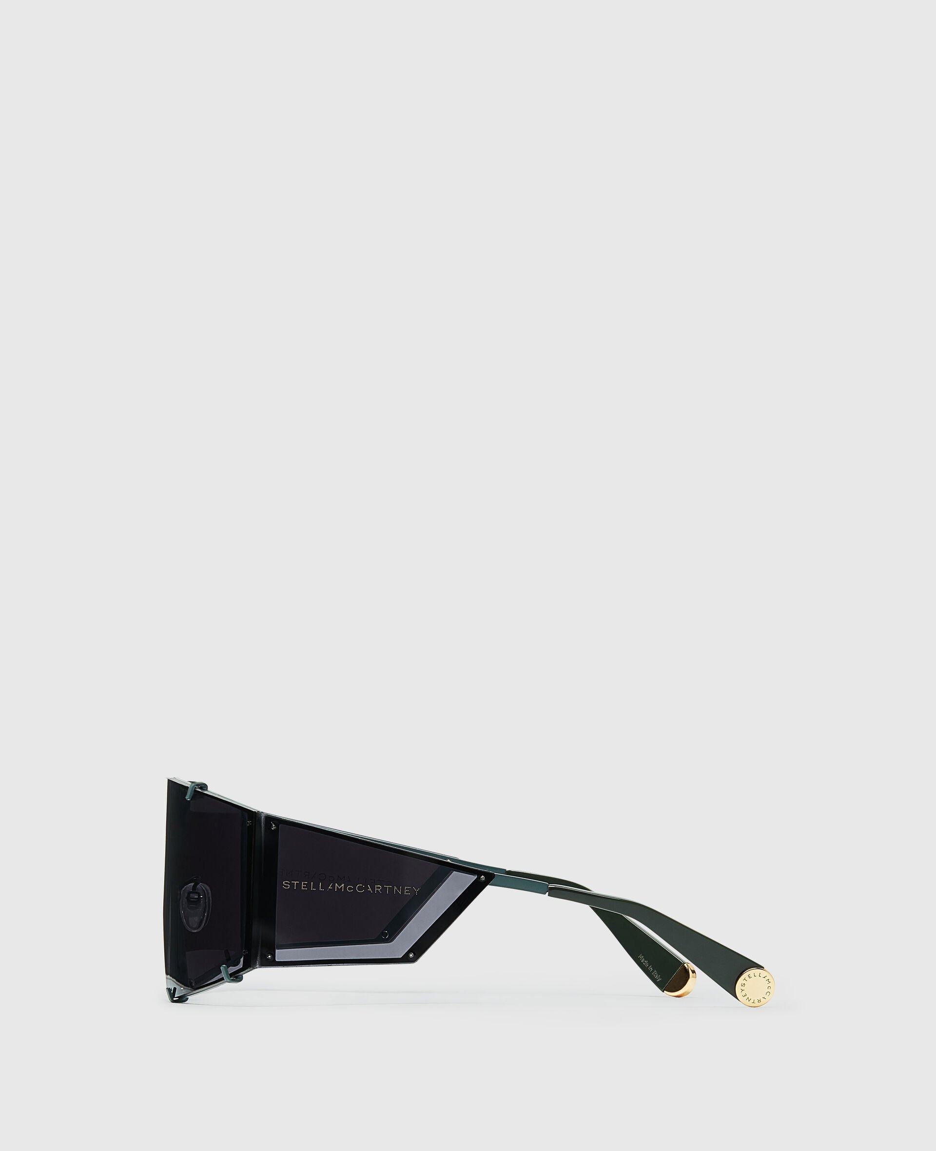 Translucent Rectangle Sunglasses-Grey-large image number 2