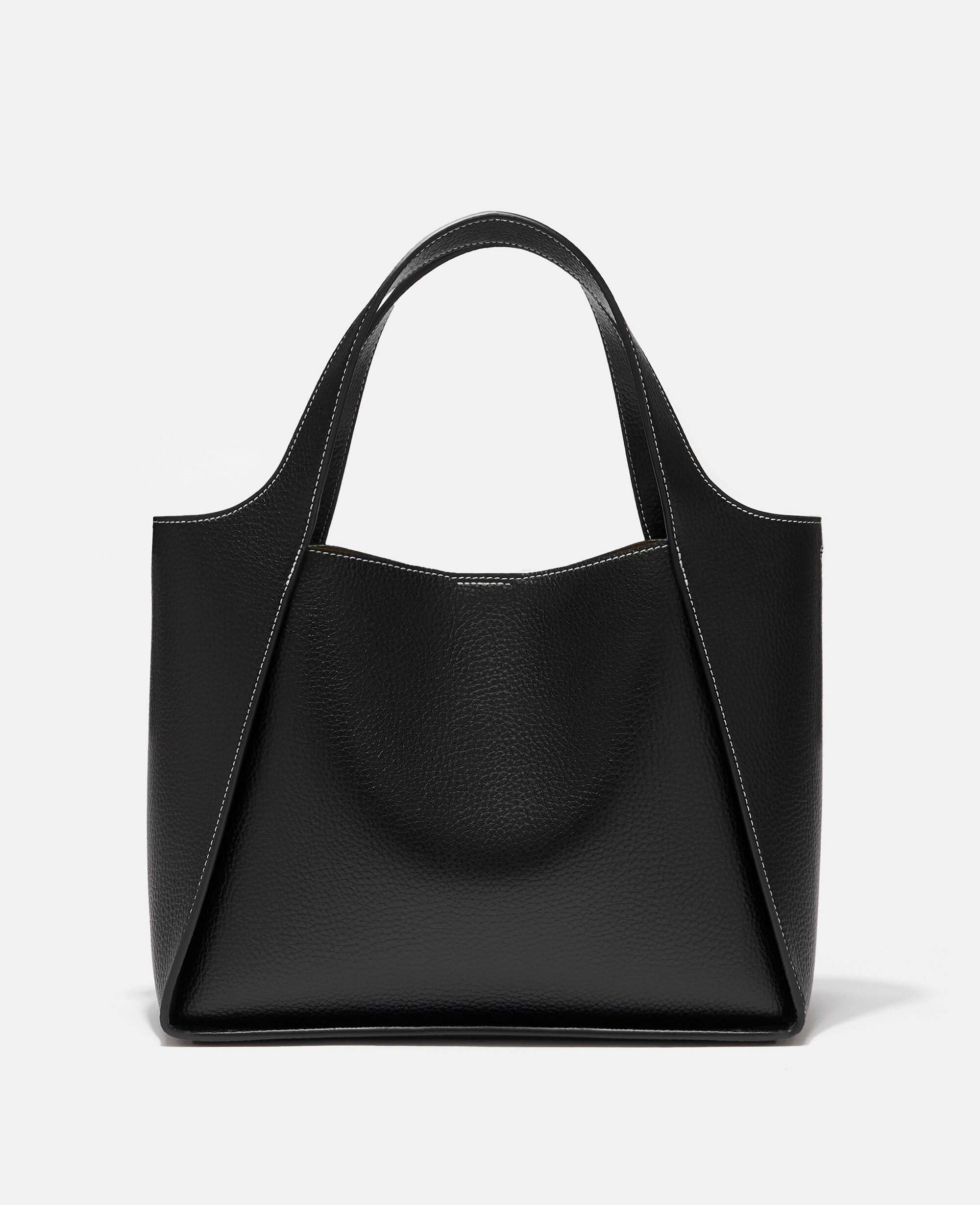 Women Black Logo Grainy Alter Mat Crossbody Bag | Stella McCartney US